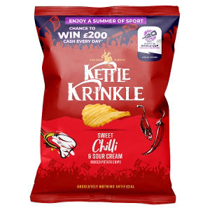 Krinkle Sweet Chilli & Sour Cream Ridged Potato Chips 130g thumbnail 2