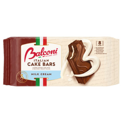 Balconi Italian Cake Bars Milk Cream 8x35g