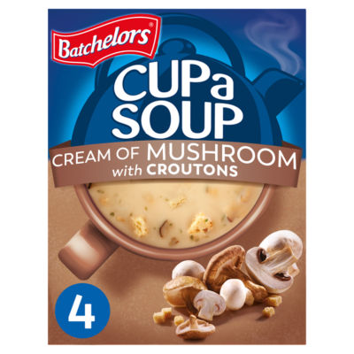 Cup a Soup Cream of Mushroom 4 Instant Soup Sachets 99g thumbnail 2