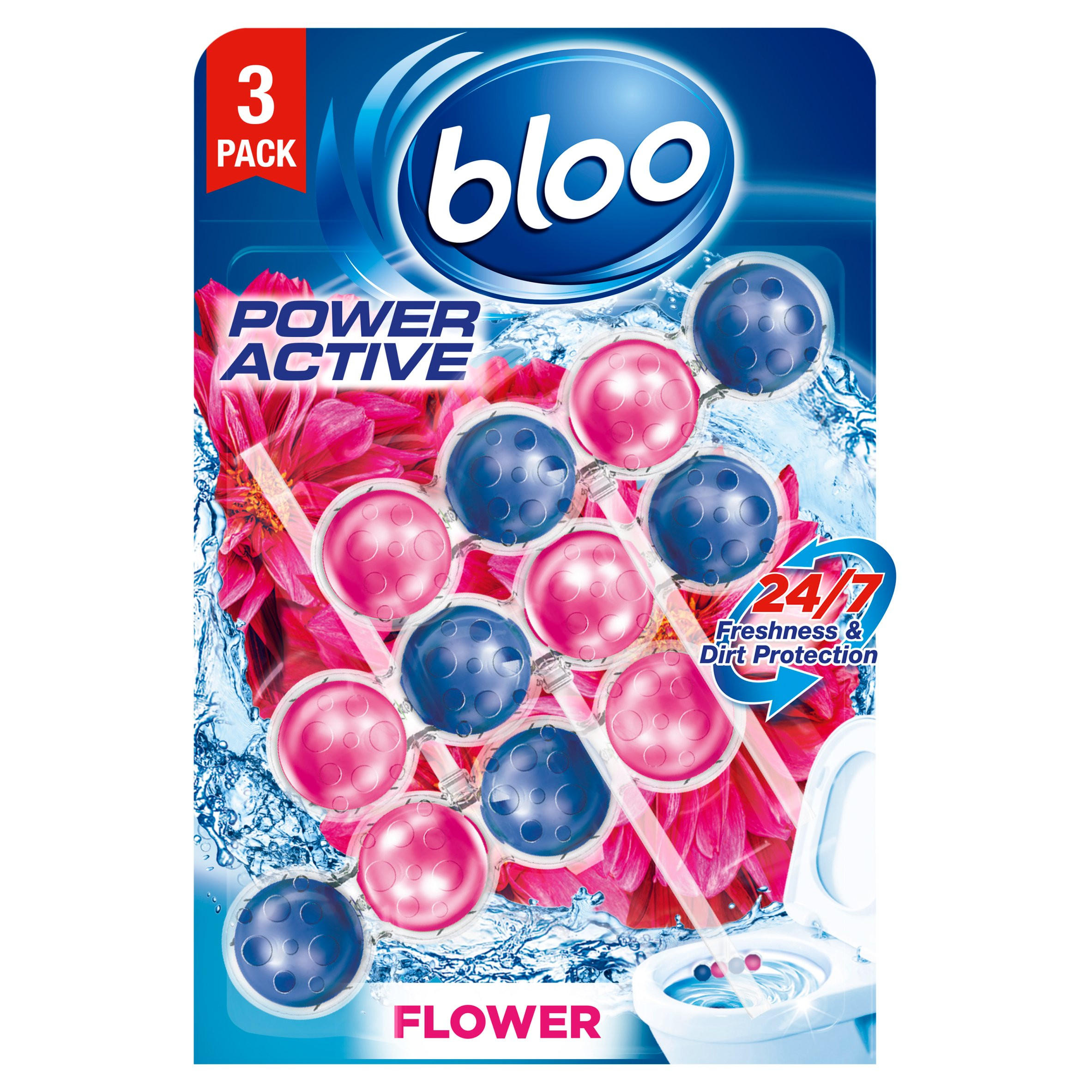 Bloo Power Active Flower Rim Blocks 3 x 50g