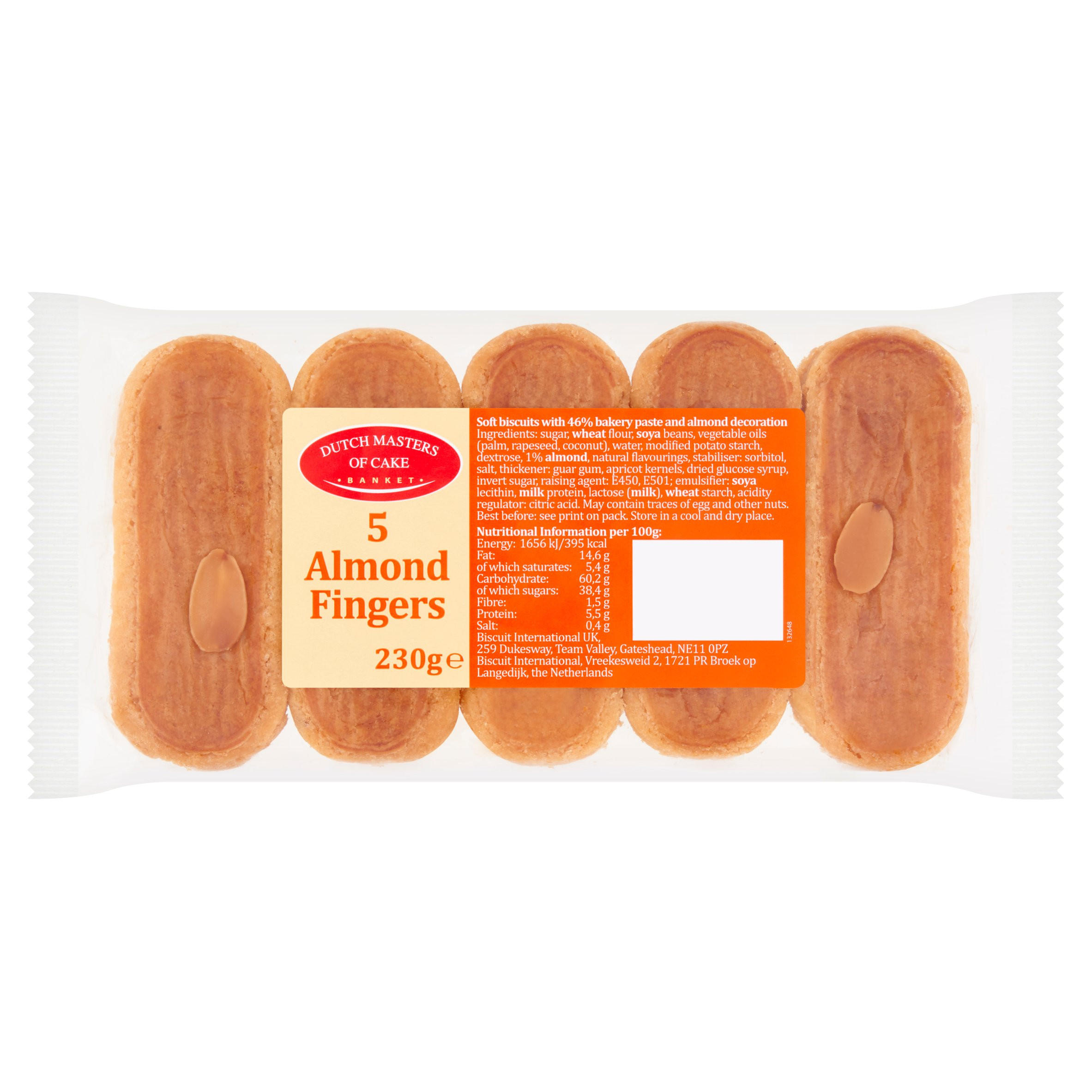 Dutch Masters of Cake 5 Almond Fingers 230g