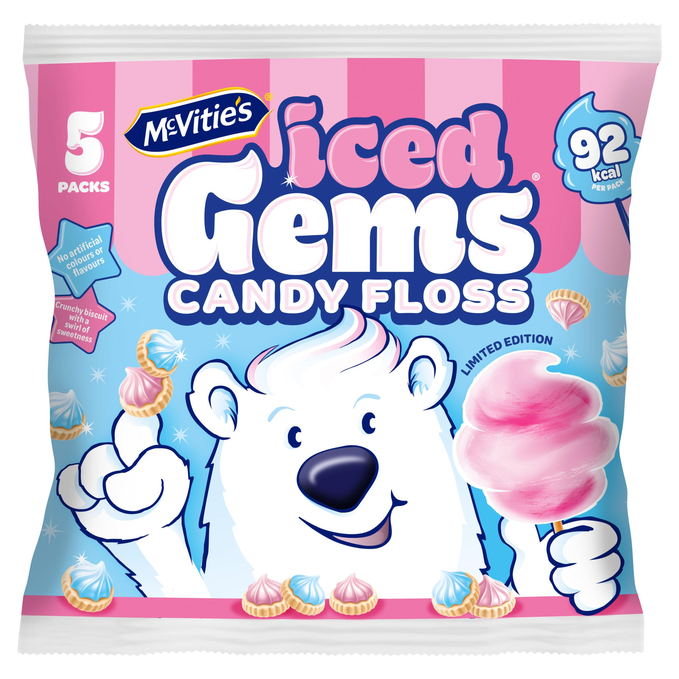 McVitie's Candyfloss Iced Gems Multipack Biscuits
