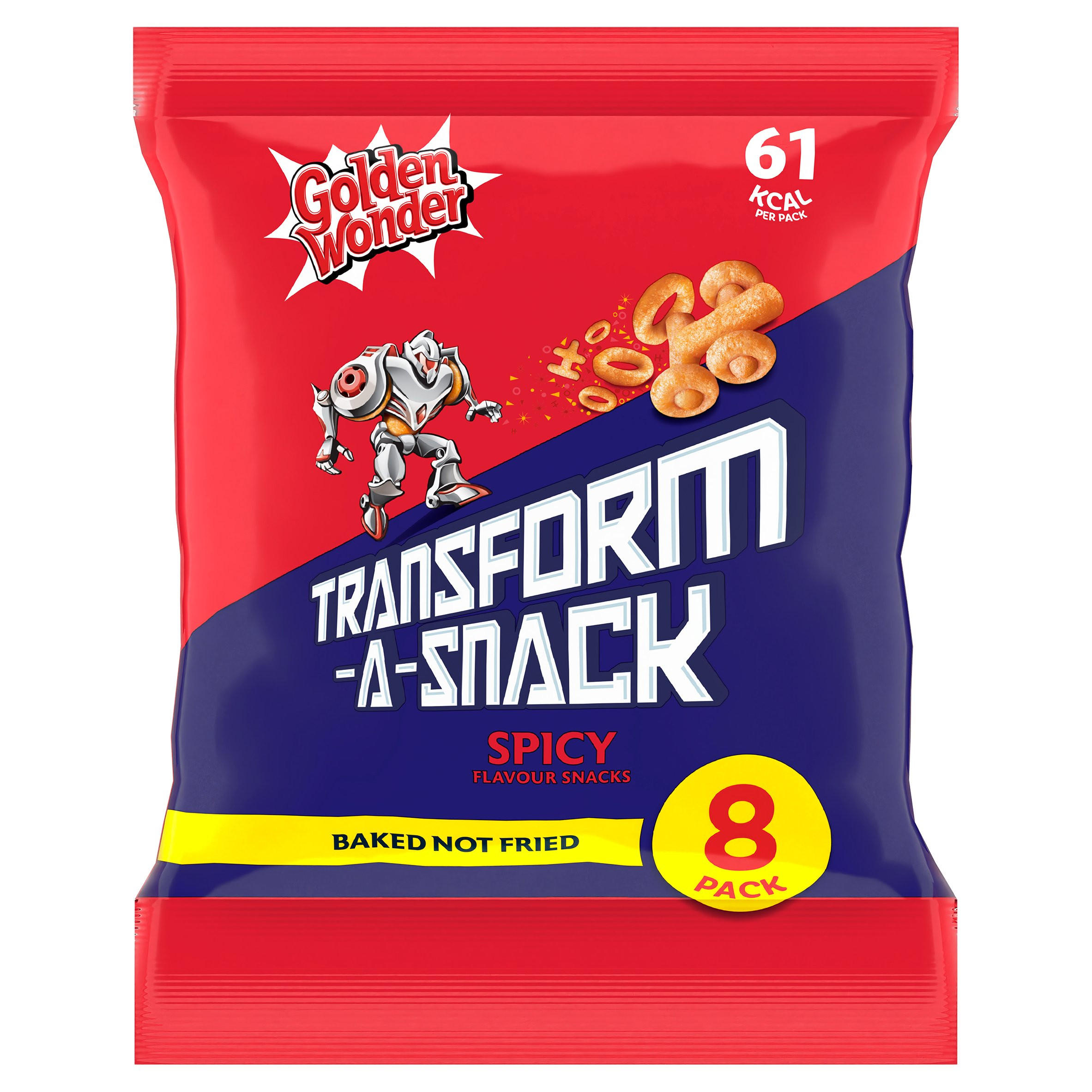 Golden Wonder Transform-A-Snack Spicy Flavour Snacks 8 x 12g