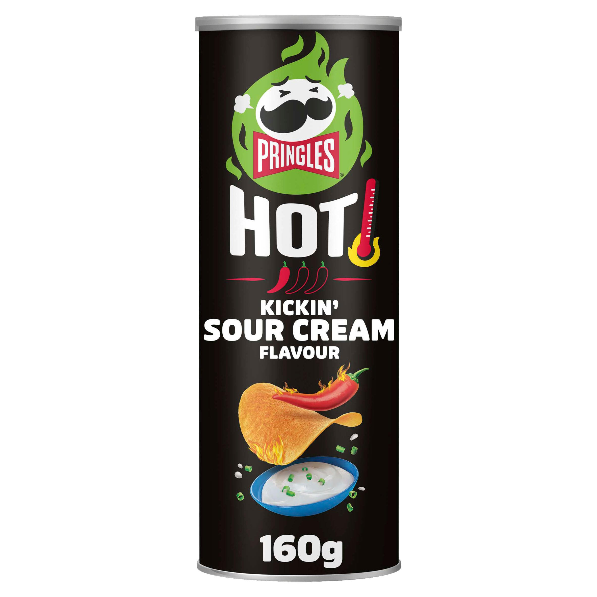Pringles Hot Kickin' Sour Cream Sharing Crisps