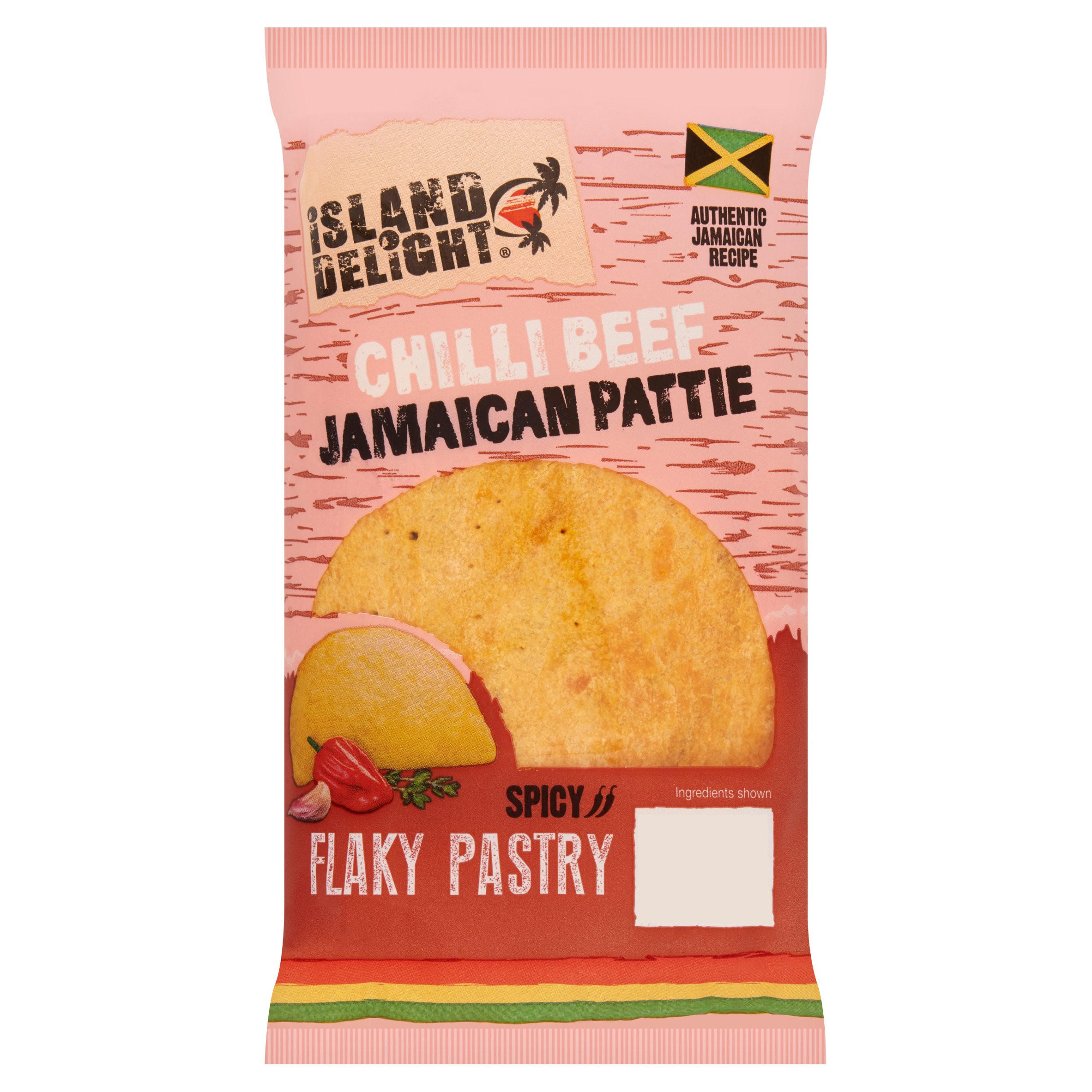 Island Delight Chilli Beef Jamaican Pattie Flaky Pastry 140g