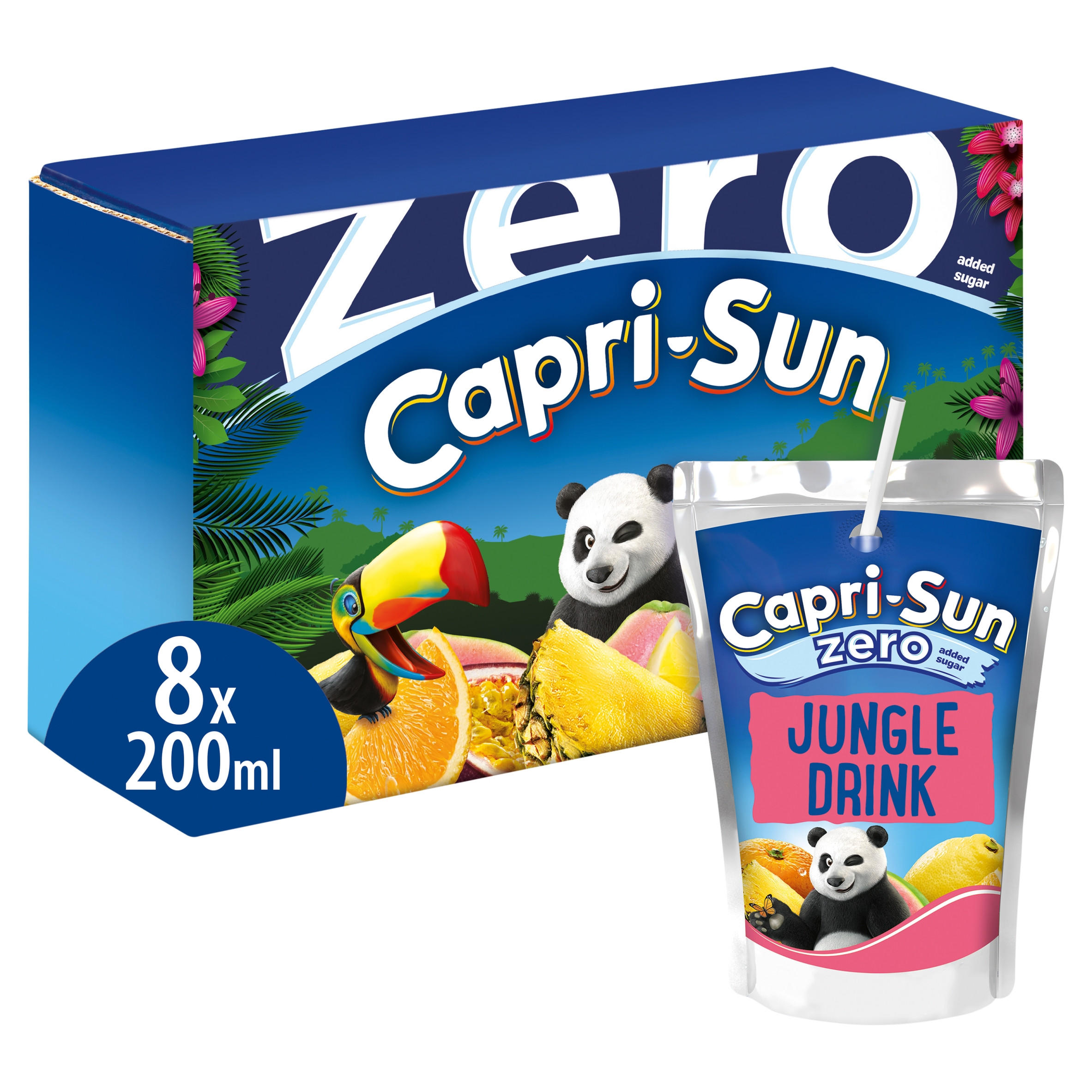 Capri-Sun Zero Jungle 8 x 200ml Kids' Juice Drink