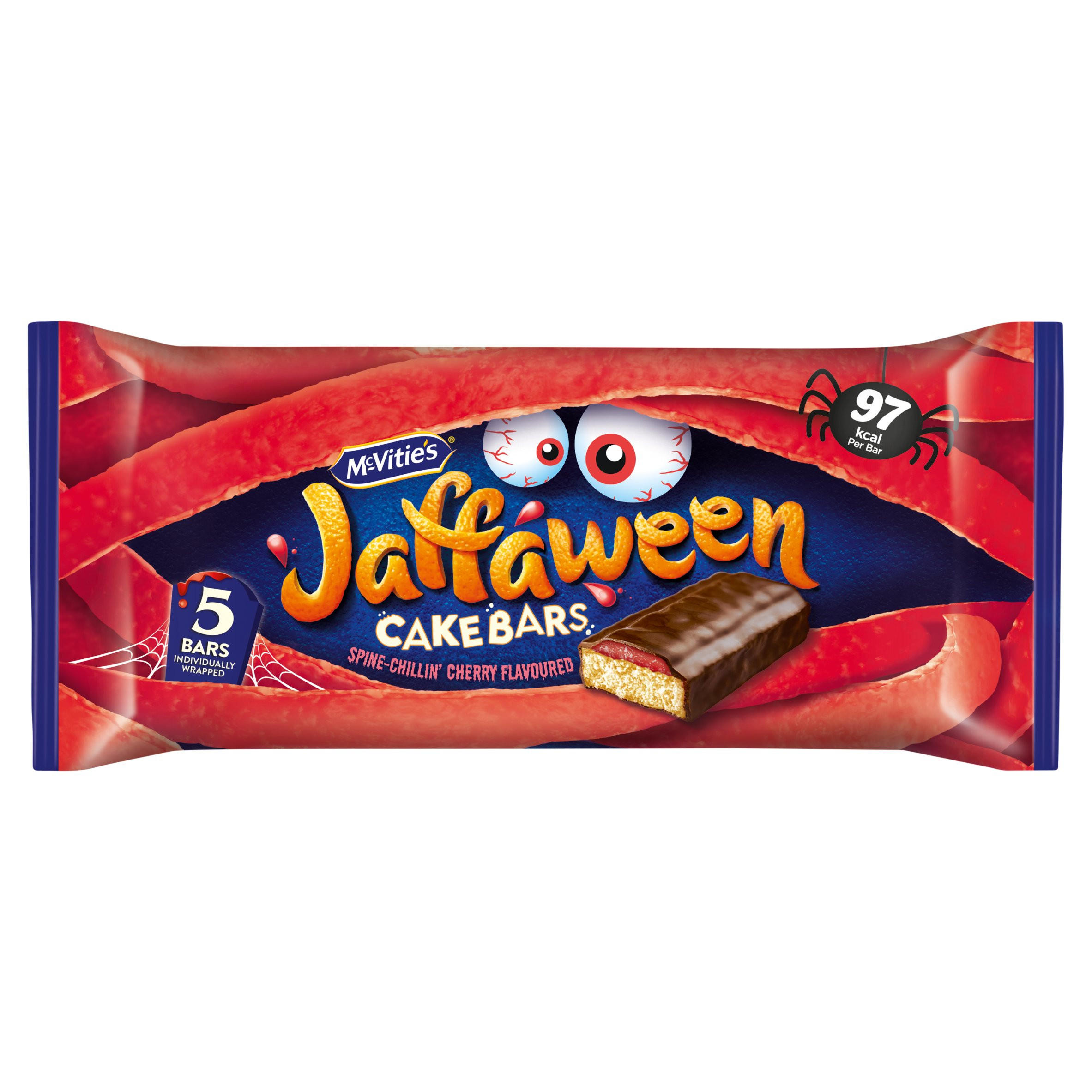McVitie's Jaffaween Cherry Cake Bar Multipack 5 x 24.4g, 122g