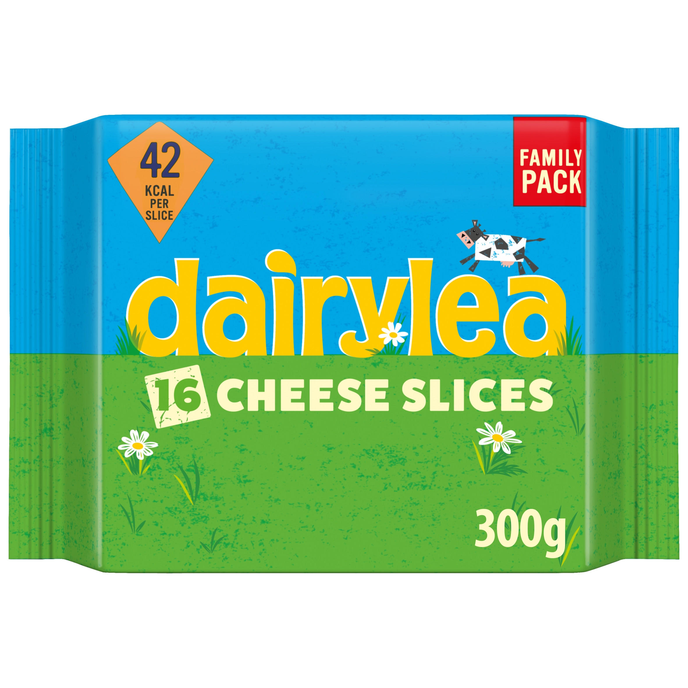 Dairylea Cheese Slices 16 Slices Family Pack Multipack (16 x 18.75g) 300 g