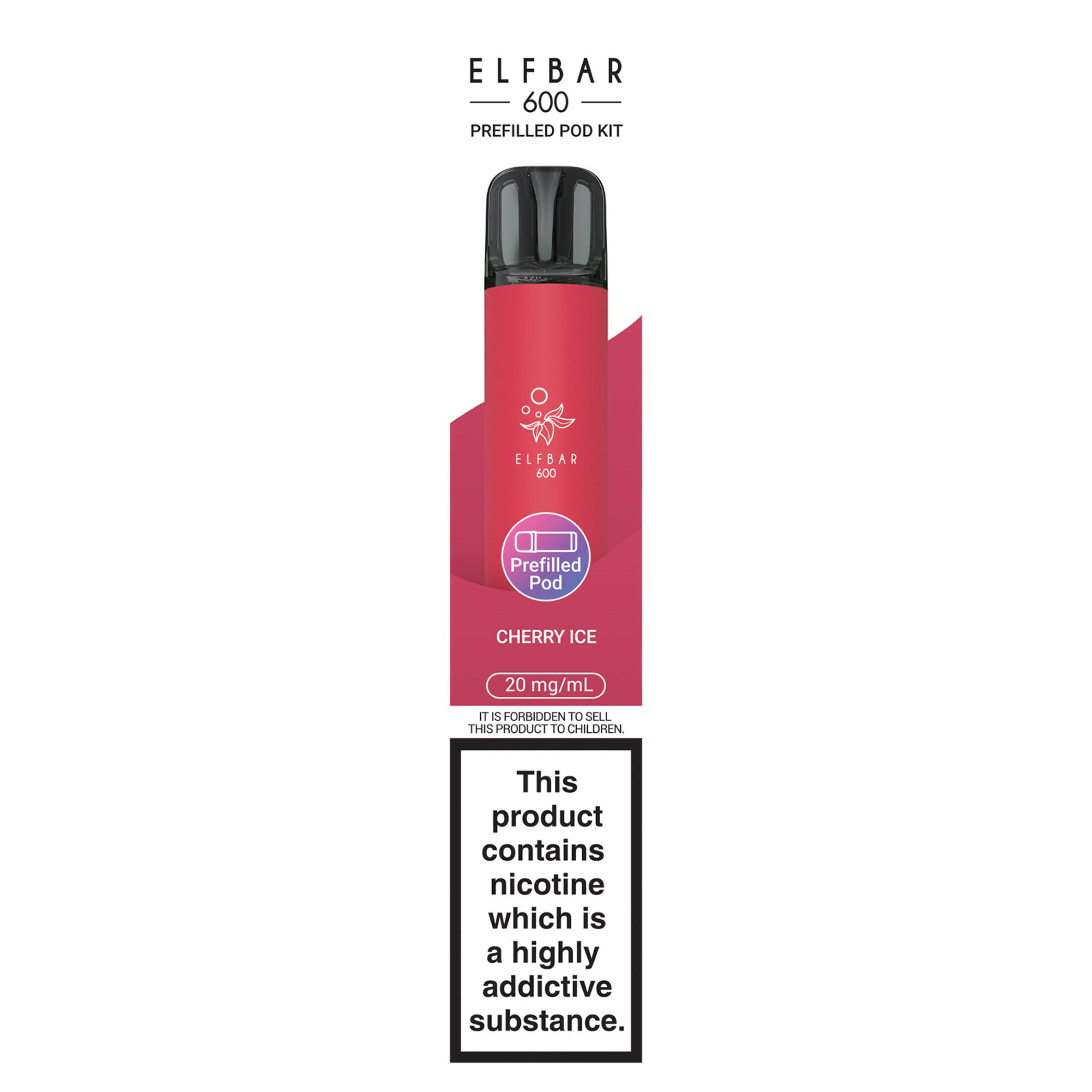 Elfbar 600 Cherry Ice Prefilled Pod Kit 20mg