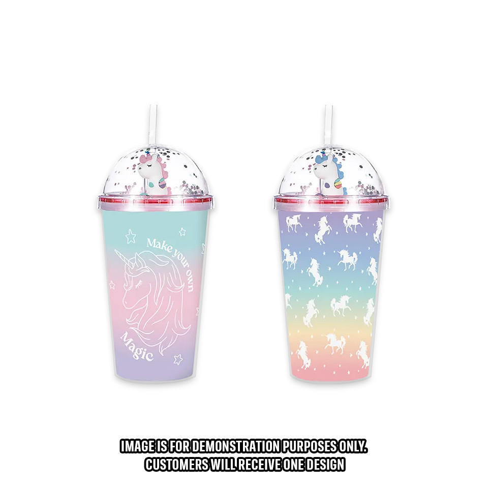 Unicorn Cup With Straw 450ml