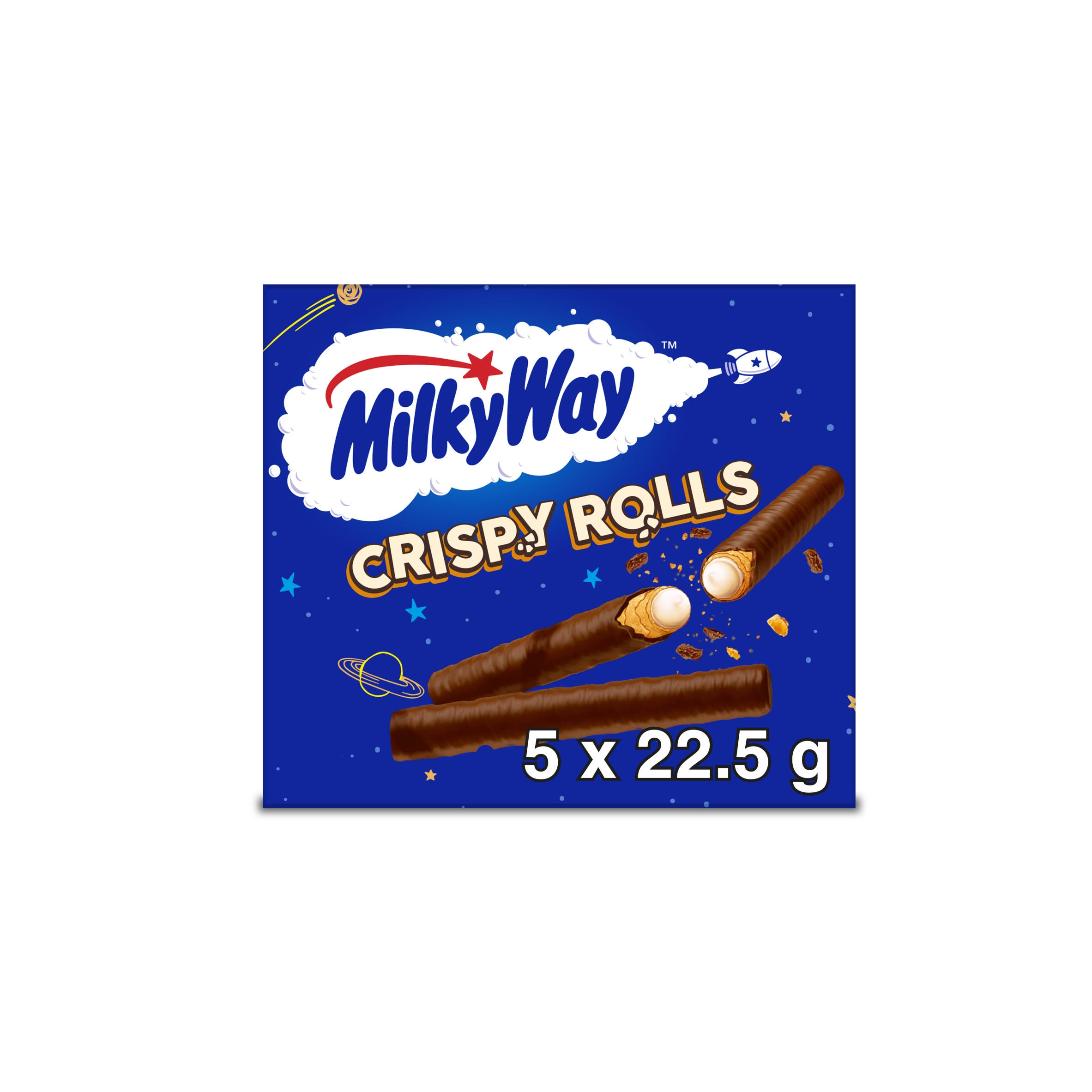 Milky Way Milk Chocolate Crispy Rolls Snack Bar Multipack 5 x 22.5g Bars