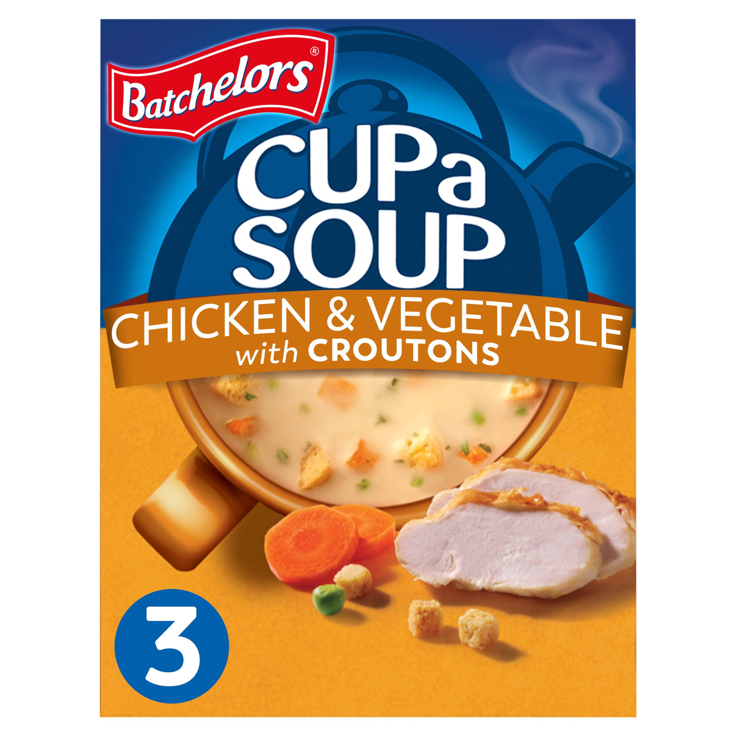 Batchelors Cup a Soup 3 Chicken & Vegetable with Croutons Sachets 81g