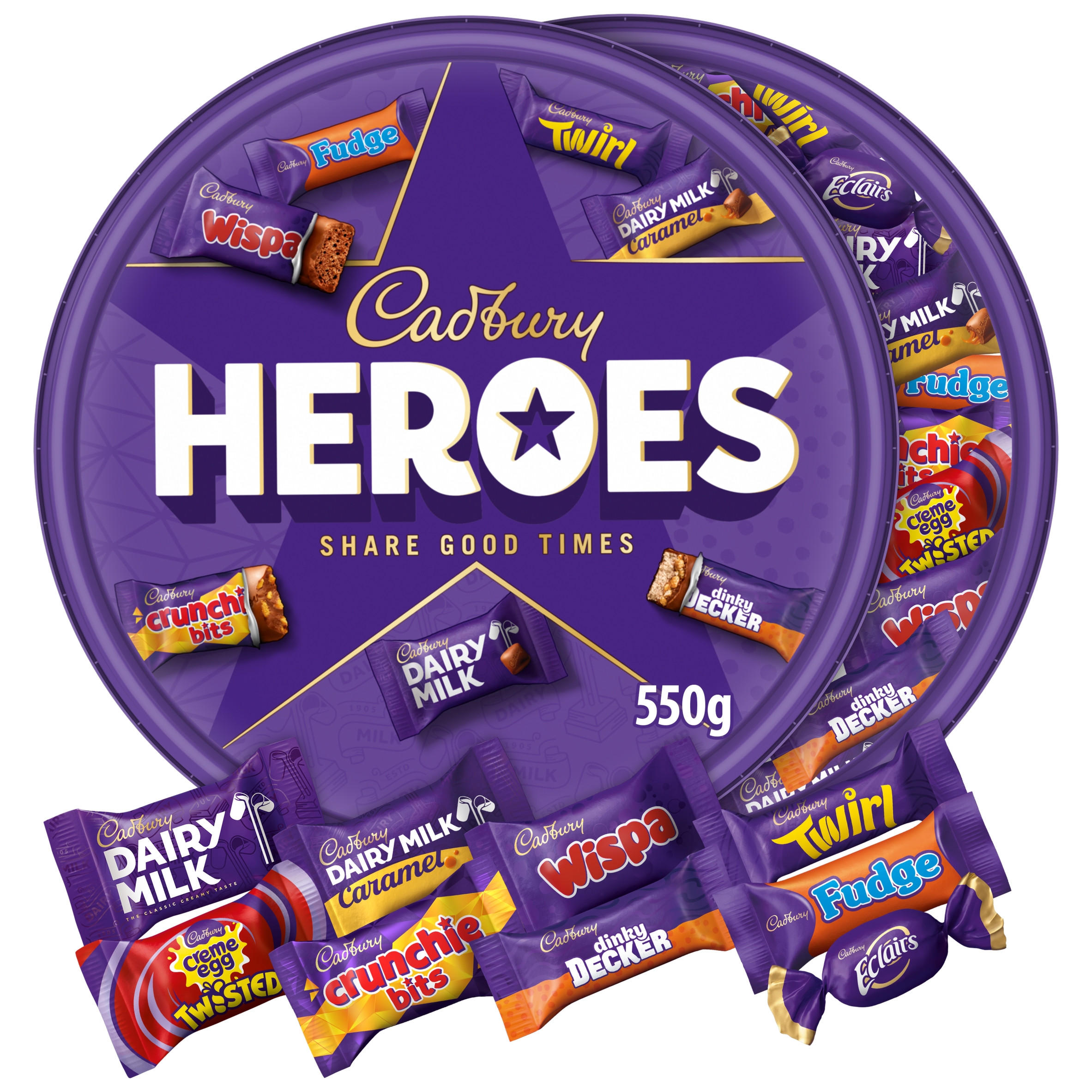 Cadbury Heroes Chocolate Assortment Sharing Tub 550 g