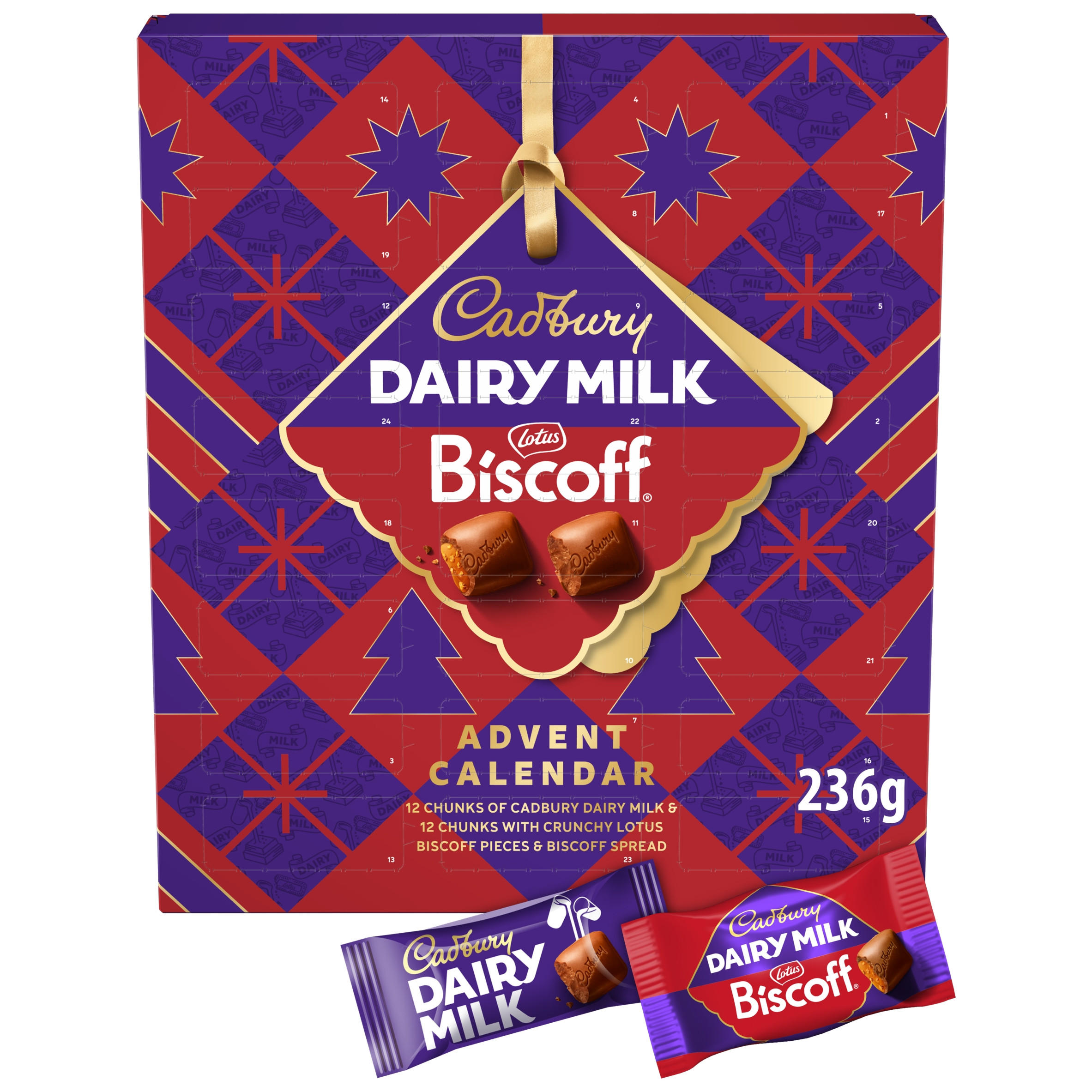 Cadbury Dairy Milk Biscoff Chocolate Christmas Advent Calendar 236 g
