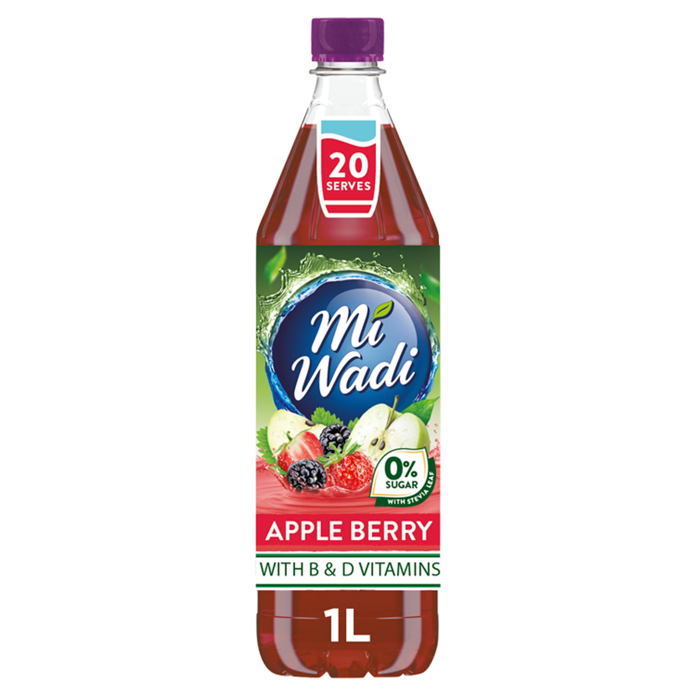 MiWadi Apple Berry 0% Sugar Squash 1L