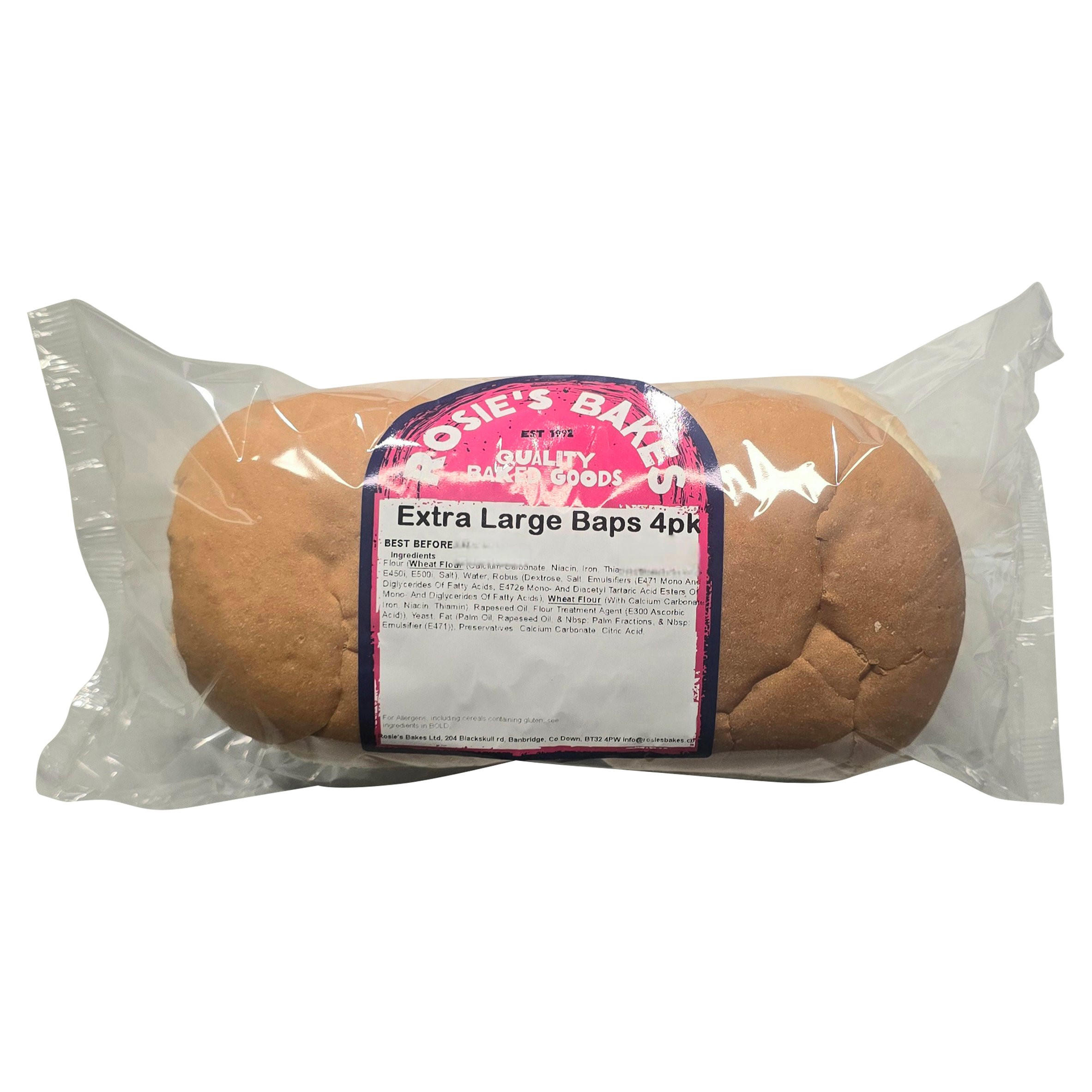 Rosie's Bakes 4 Large Deli Baps 300g