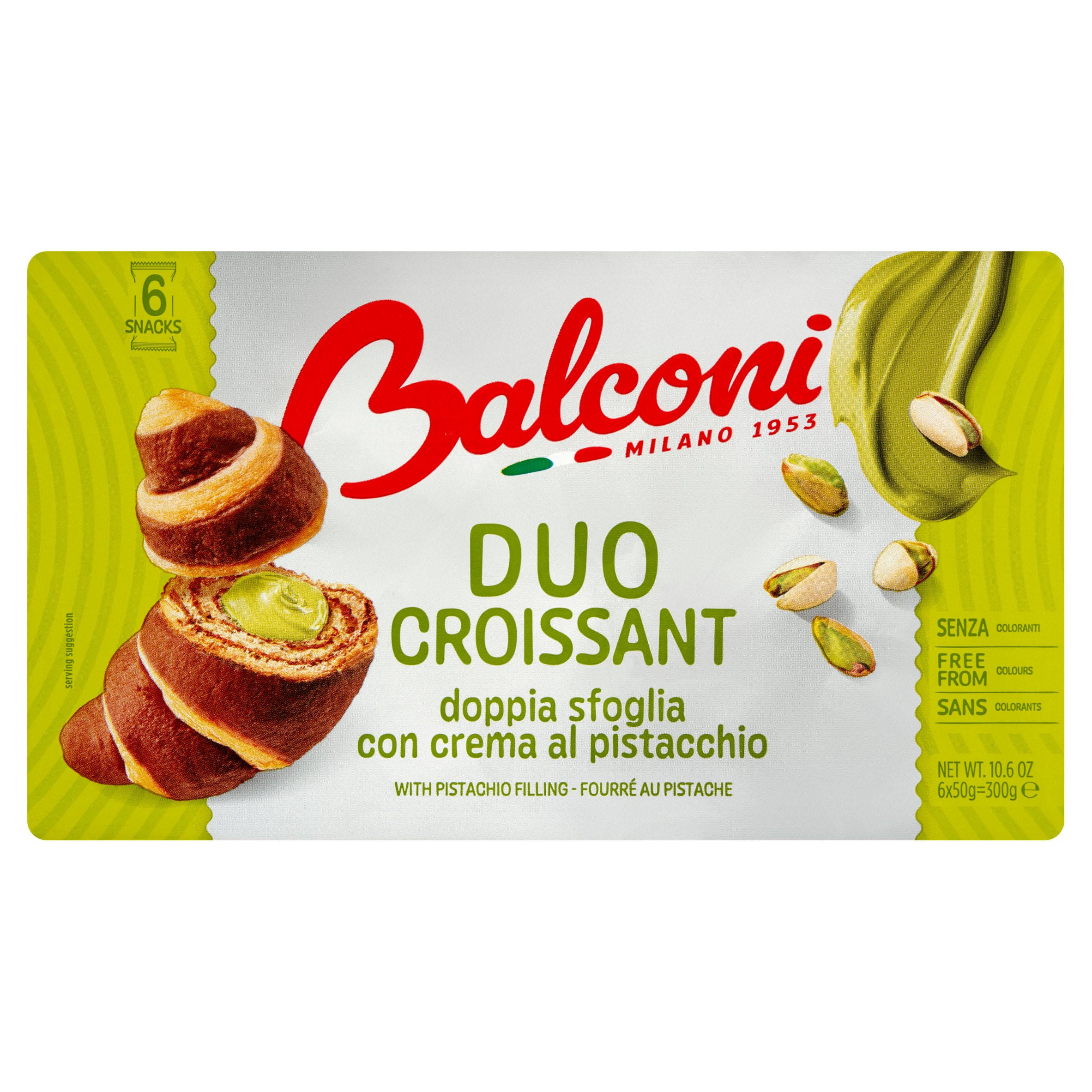 Balconi Duo Croissant with Pistachio Filling 6 x 50 g (300g)