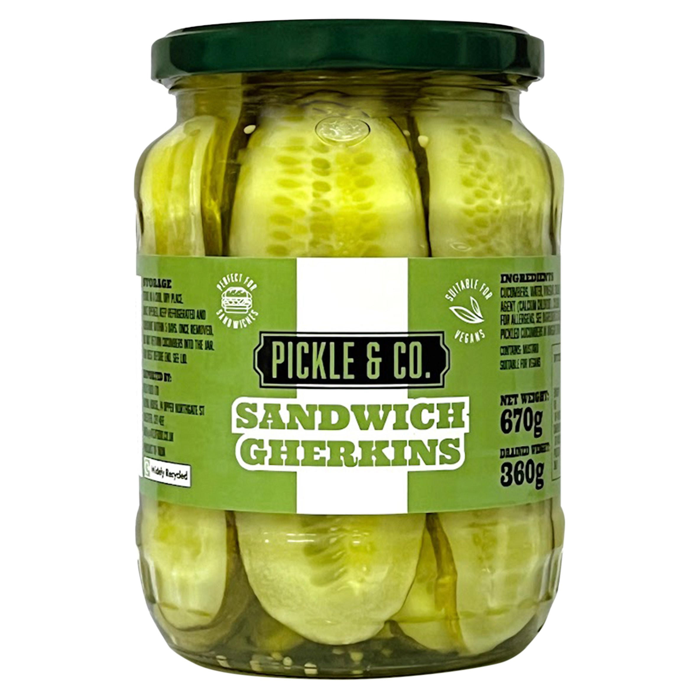 Pickle & Co. Sandwich Gherkins 670g