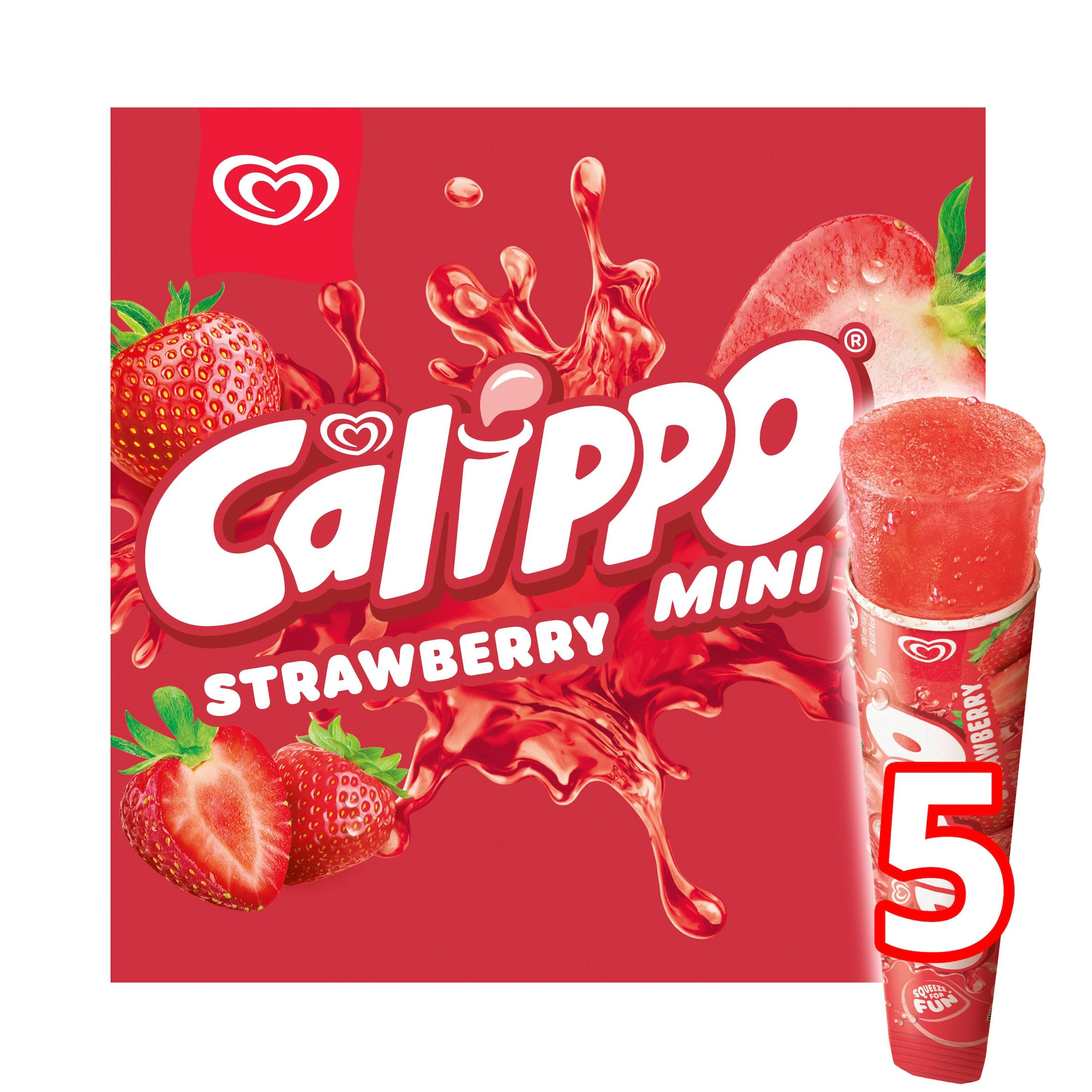 Calippo Mini Strawberry Ice Lollies 5 x 80ml
