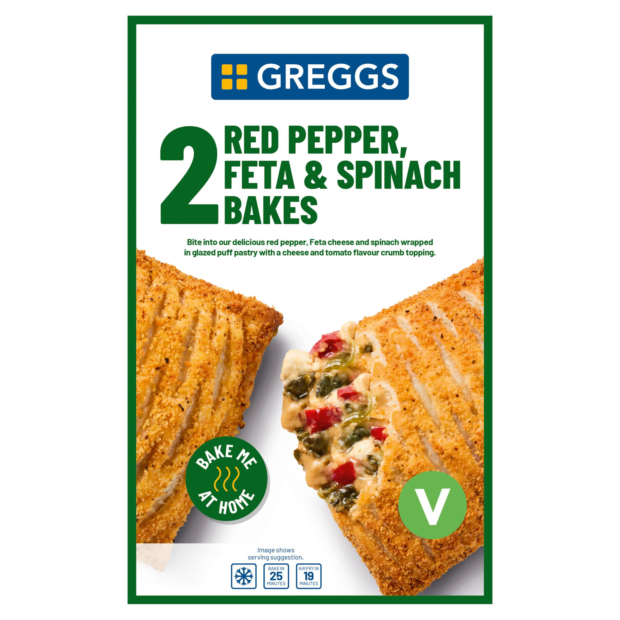 Greggs 2 Red Pepper, Feta & Spinach Bakes 316g