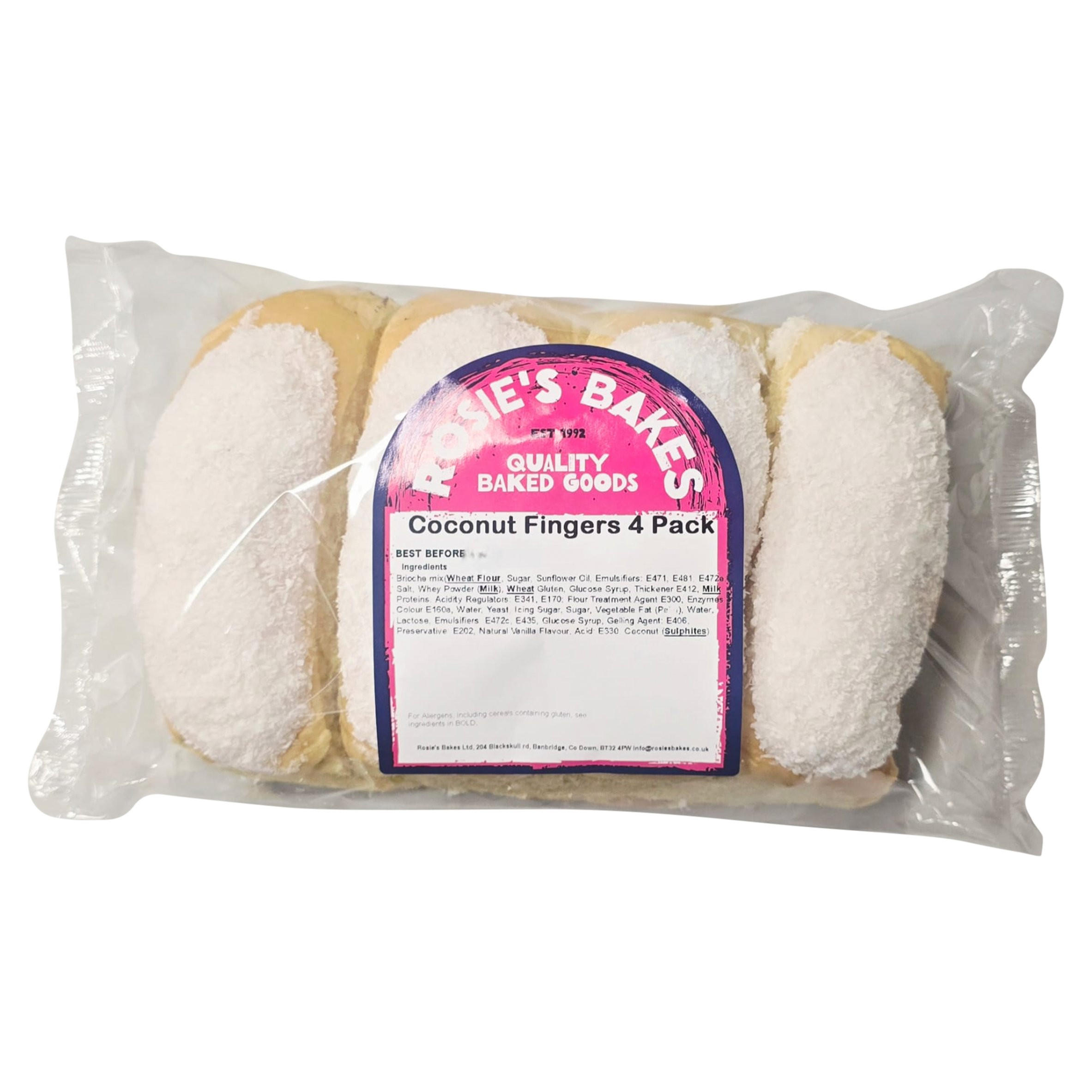 Rosie's Bakes Coconut Fingers 4 Packs