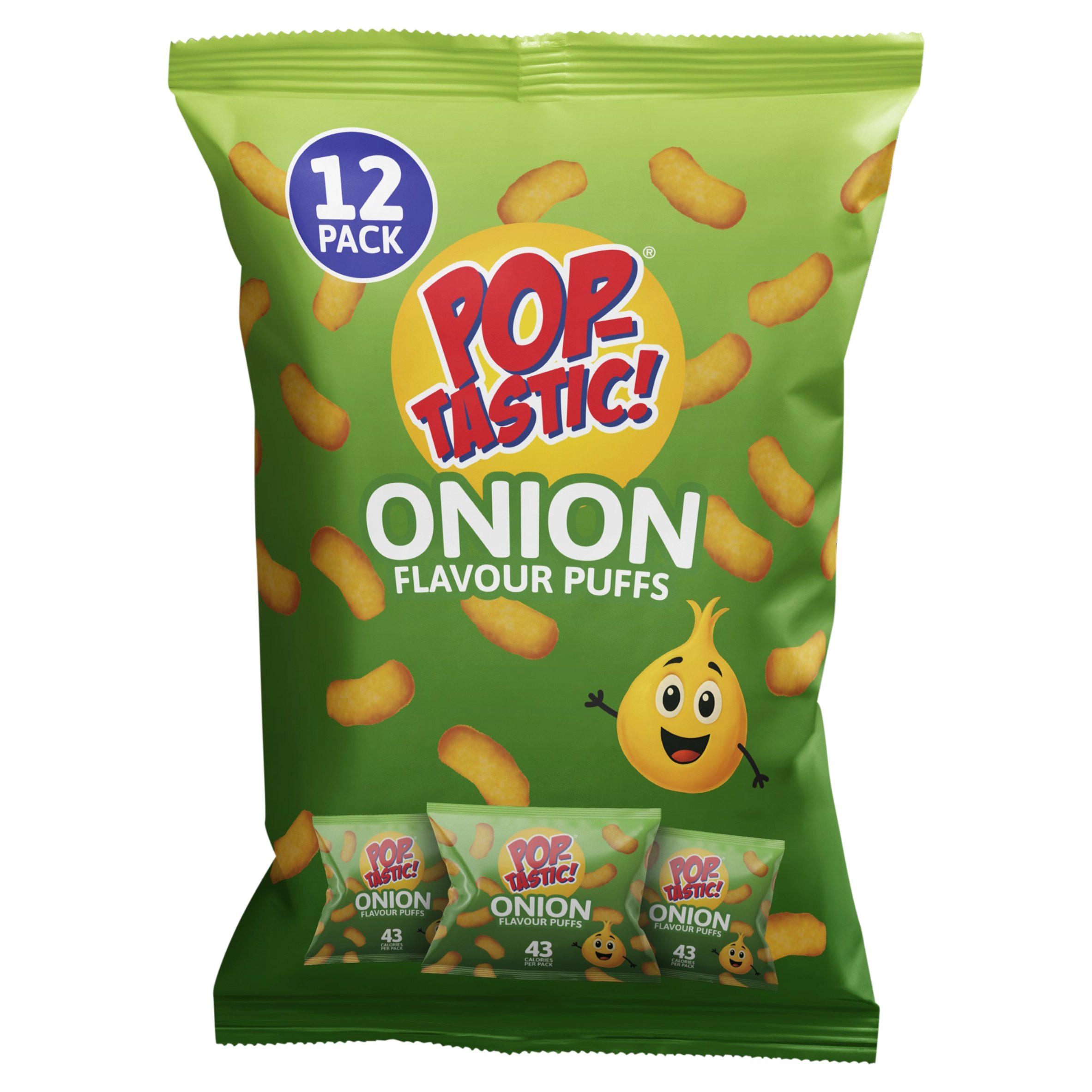 Pop-Tastic! Onion Flavour Puffs 12 x 8g