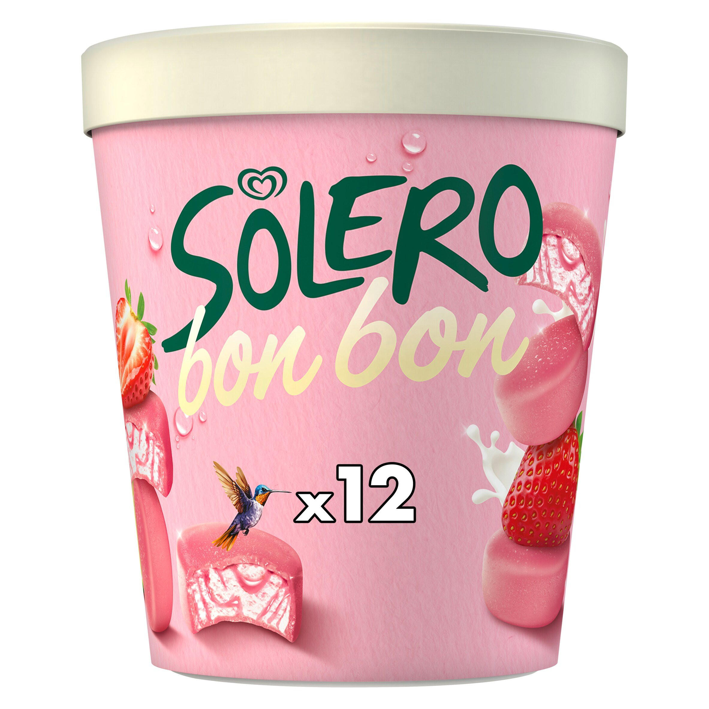 Solero Bon Bon Ice Cream Frozen Snack Strawberry Twist 192ml 12MP