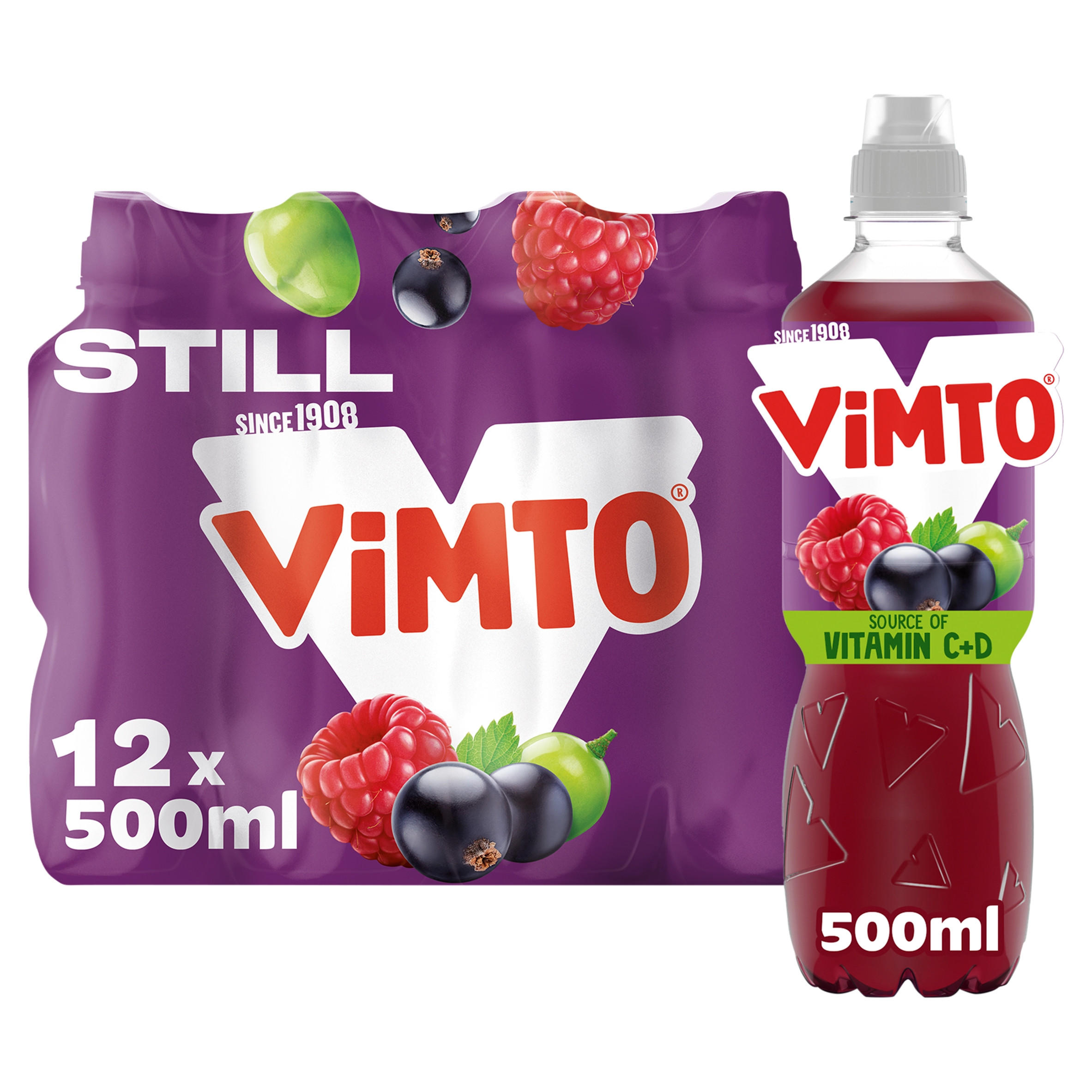 Vimto Still Mixed Fruit Juice Drink 12 x 500ml