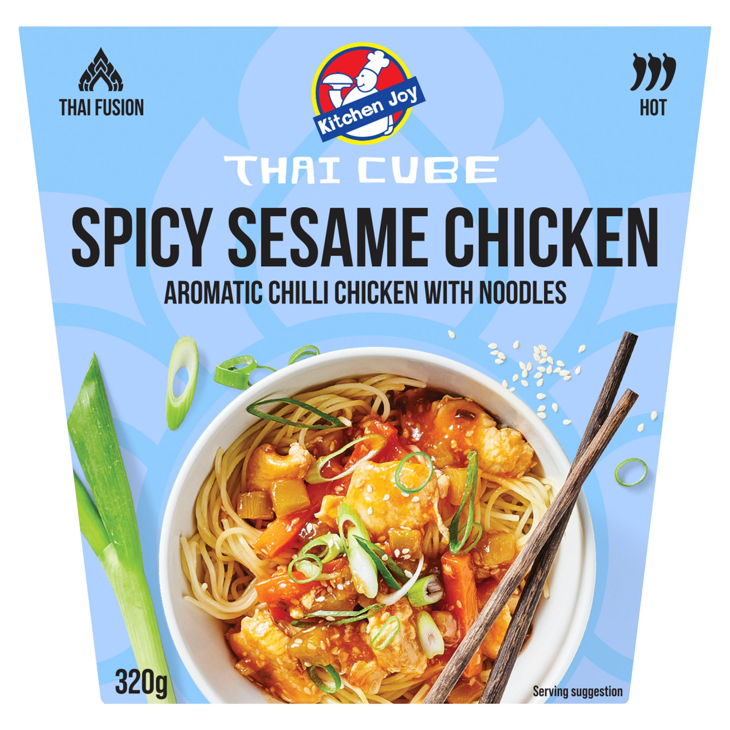 Kitchen Joy Thai Cube Spicy Sesame Chicken Aromatic Chilli with Noodles 320g