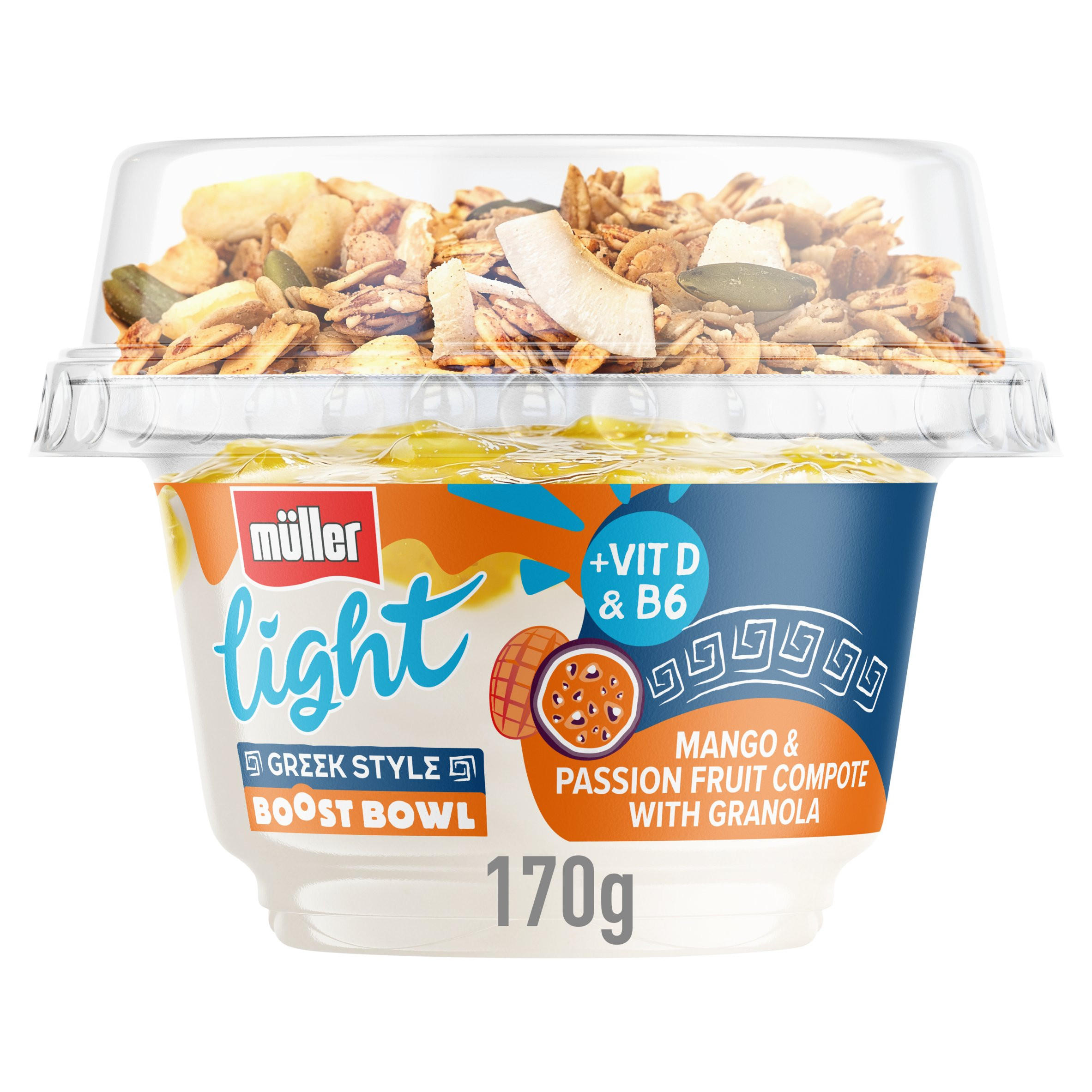 Müller Light Greek Style Boost Bowl Mango & Passion Fruit Compote with Granola 170g