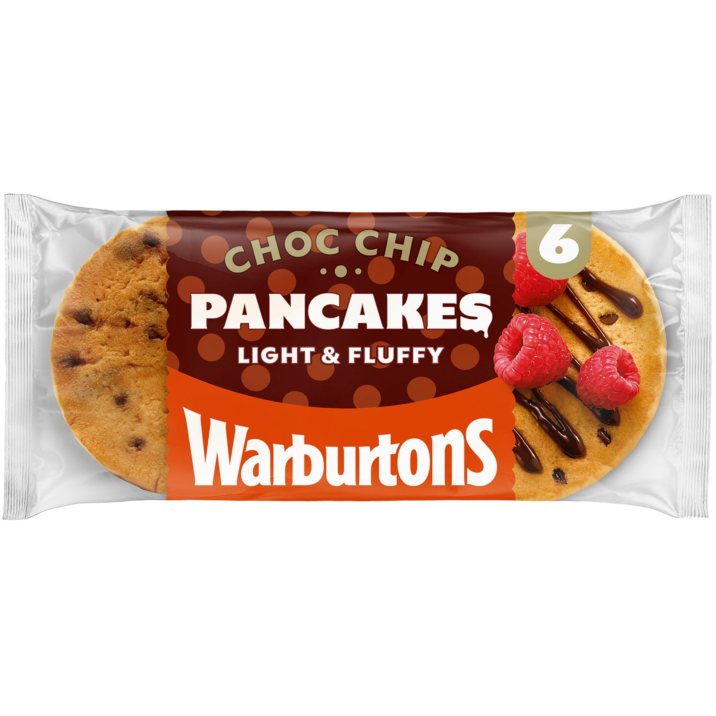 Warburtons 6 Choc Chip Pancakes