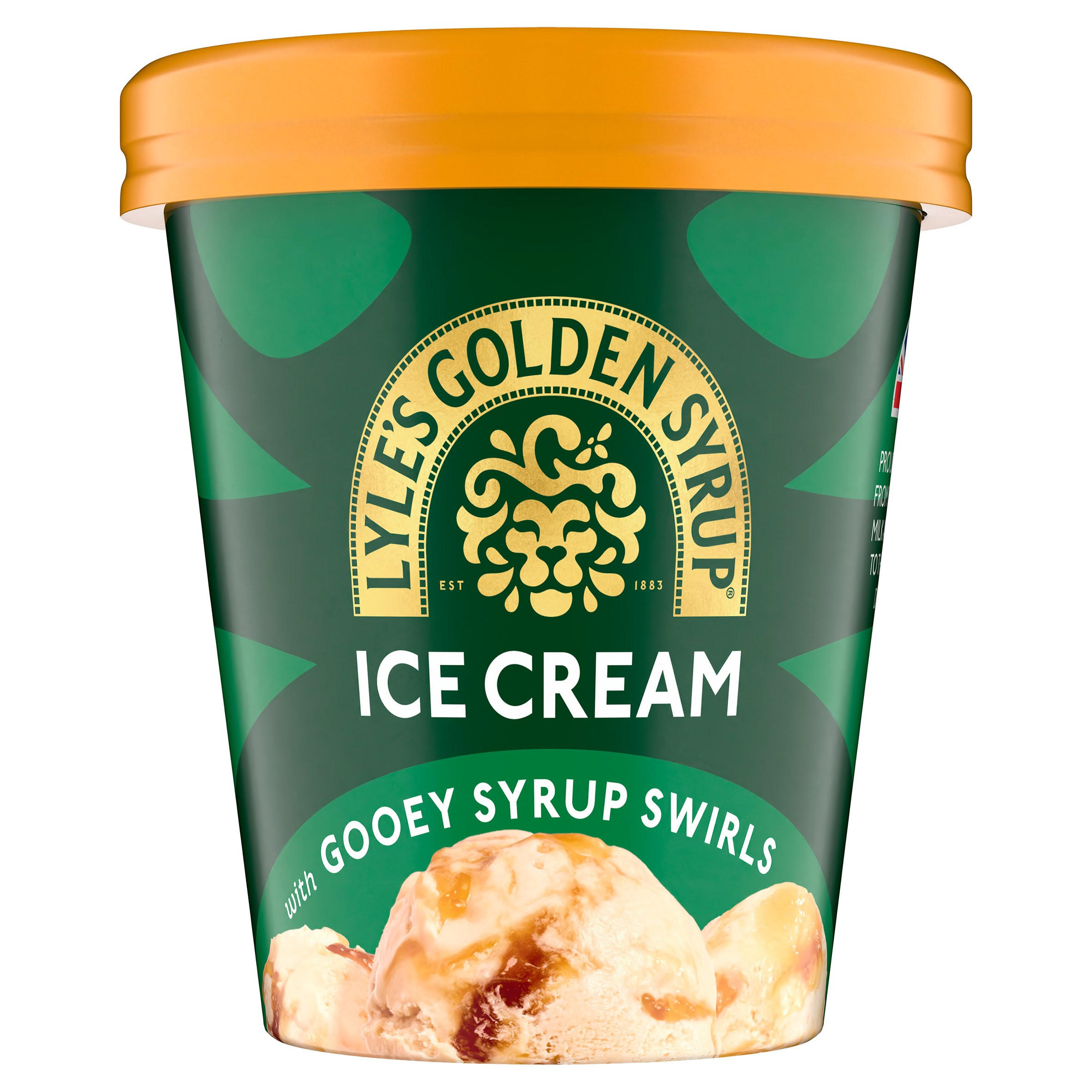 Lyle's Golden Syrup Ice Cream with Gooey Syrup Swirls 500ml