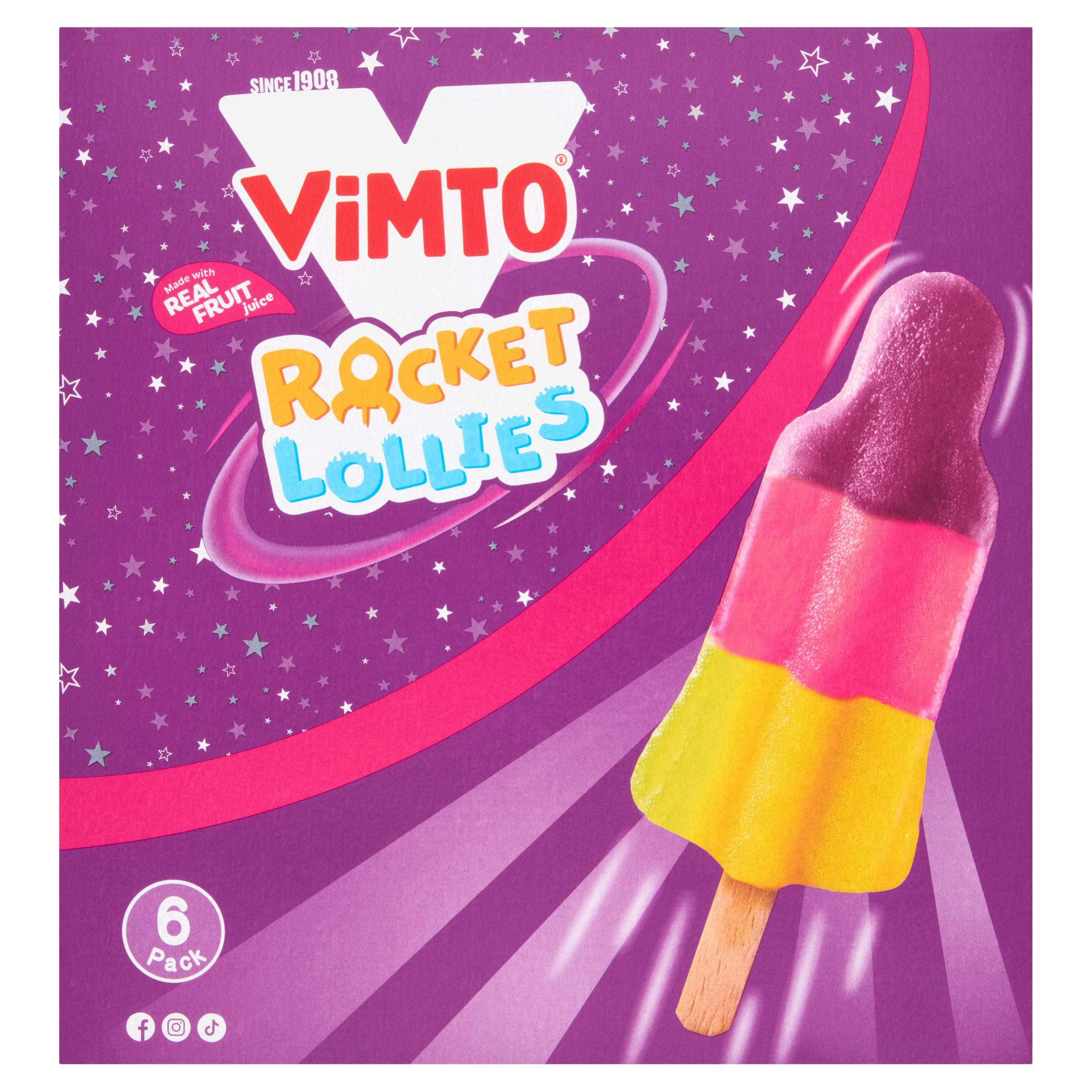 Vimto Rocket Lollies 330g (6 x 55g)