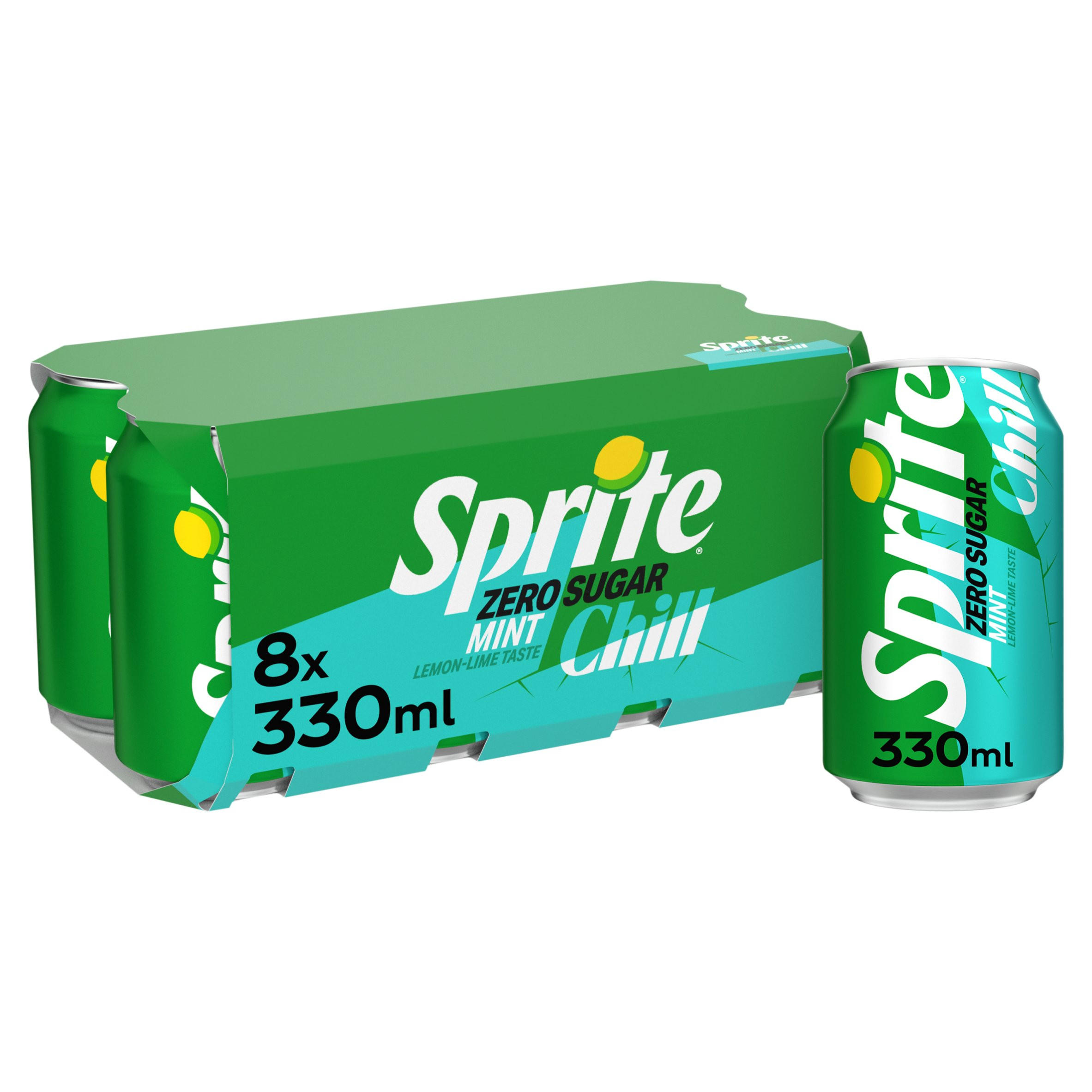 Sprite Zero Sugar Chill Mint 8 x 330ml Cans