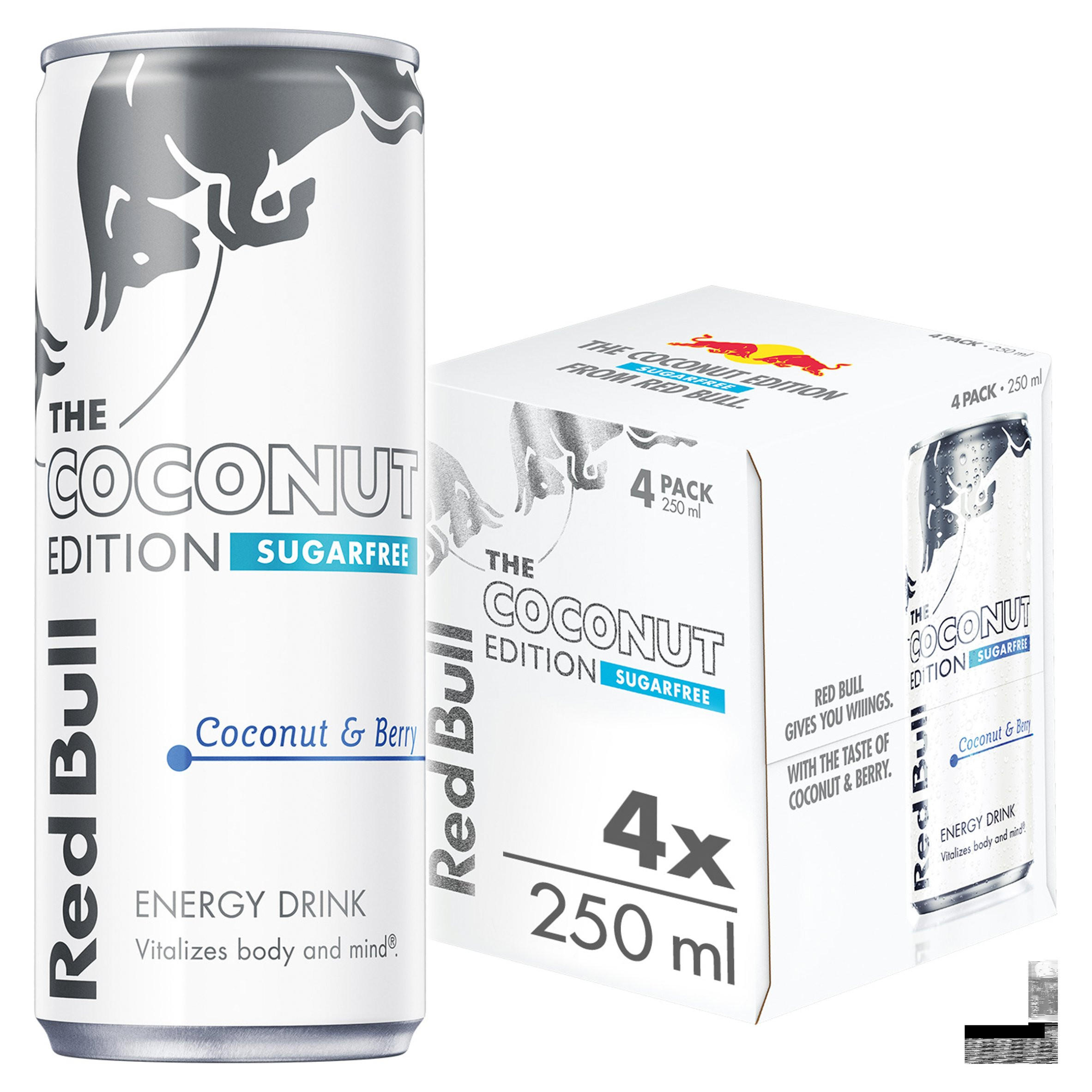 Red Bull Coconut Edition Sugarfree Coconut & Berry Energy Drink 250ml 4 pack