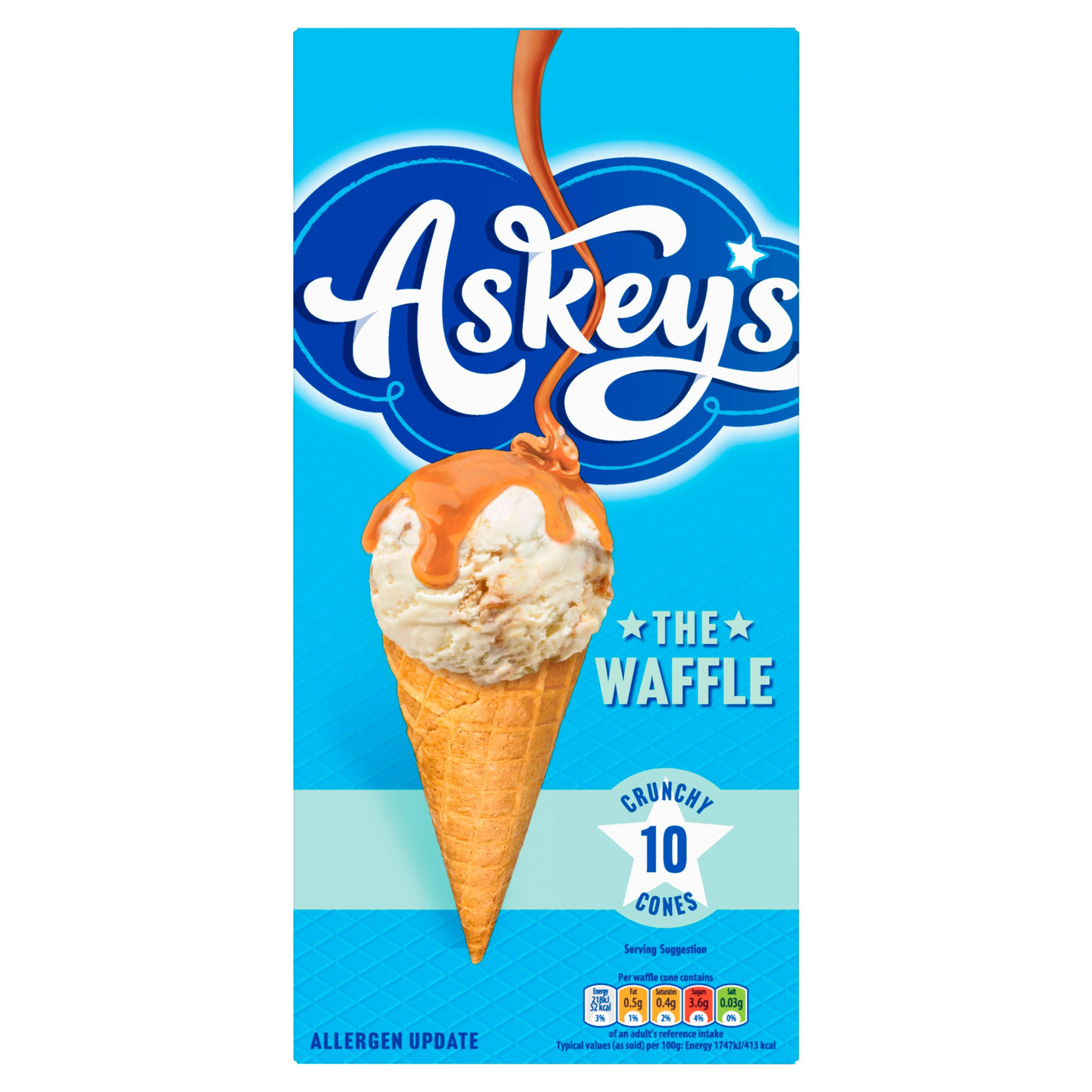 Askey's The Waffle 10 Crunchy Cones