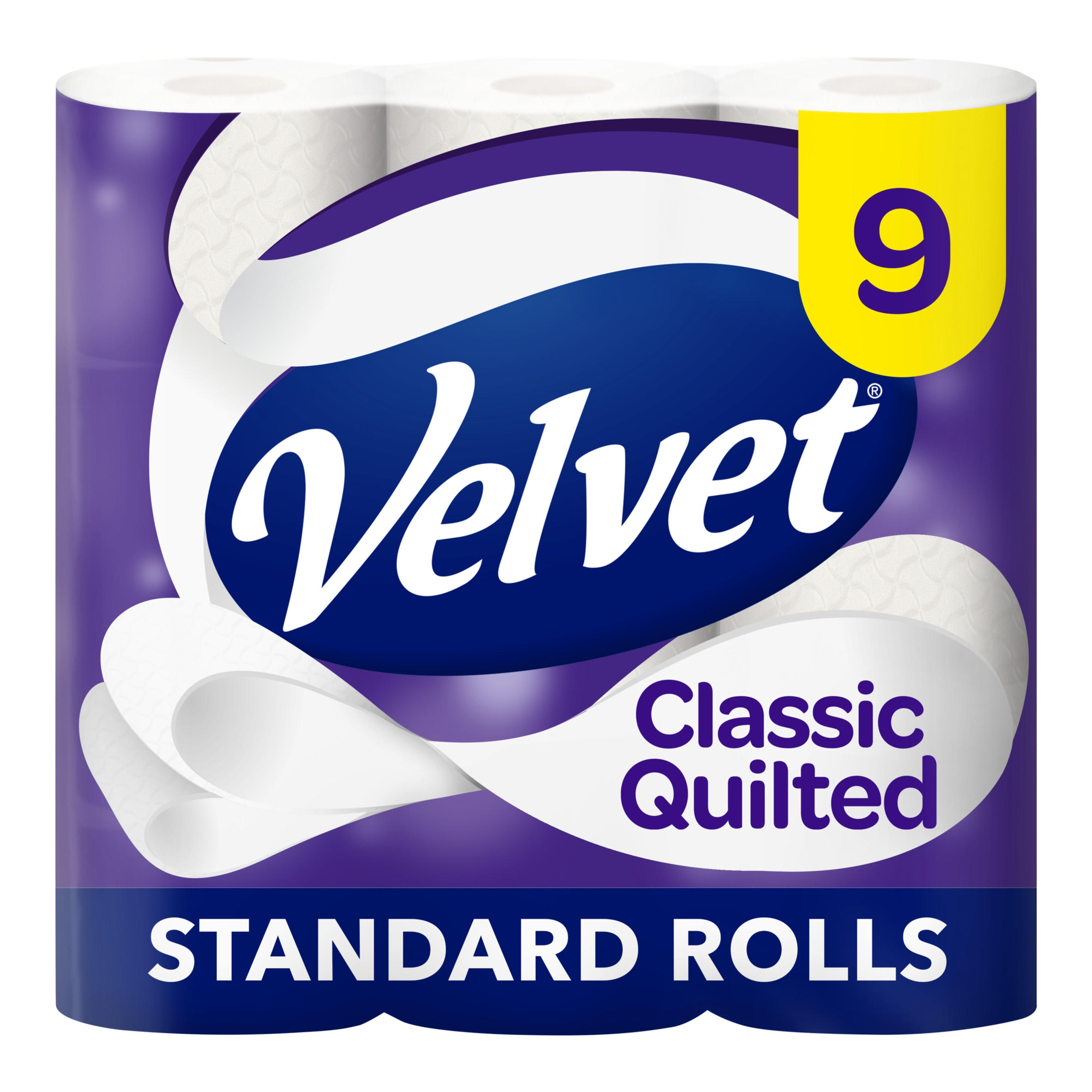 Velvet Classic Quilted Toilet Roll 9 Rolls