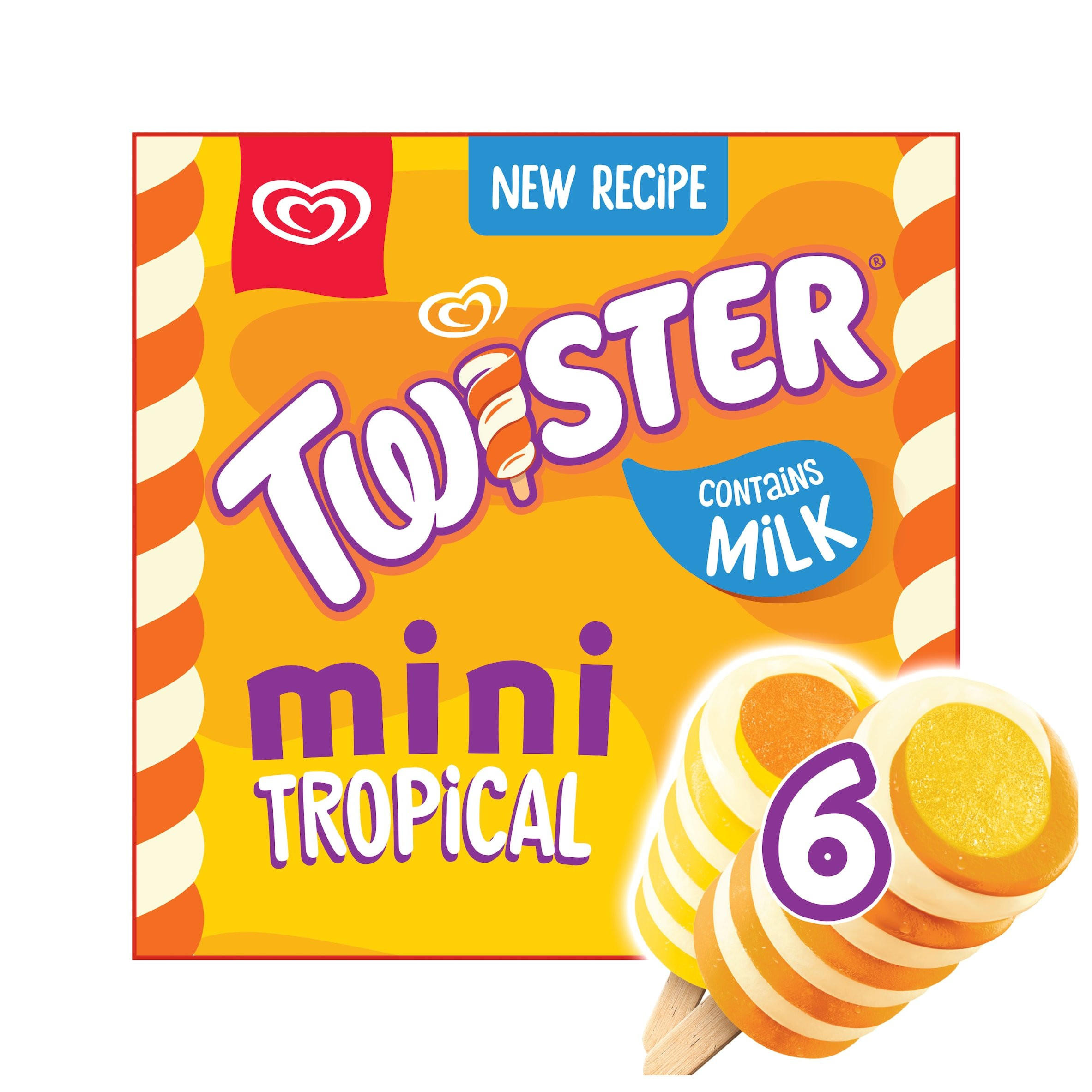 Twister Mini Tropical Ice Cream Lollies 6 x 50ml