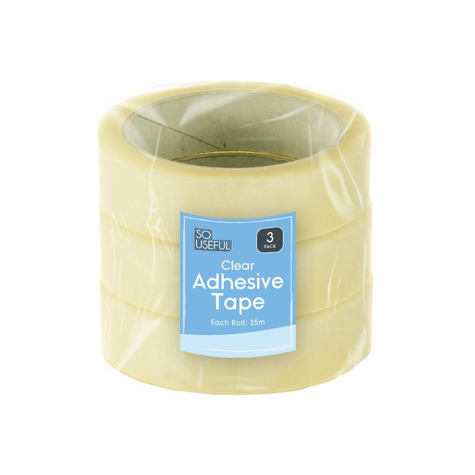 Clear Adhesive Tape 3pk