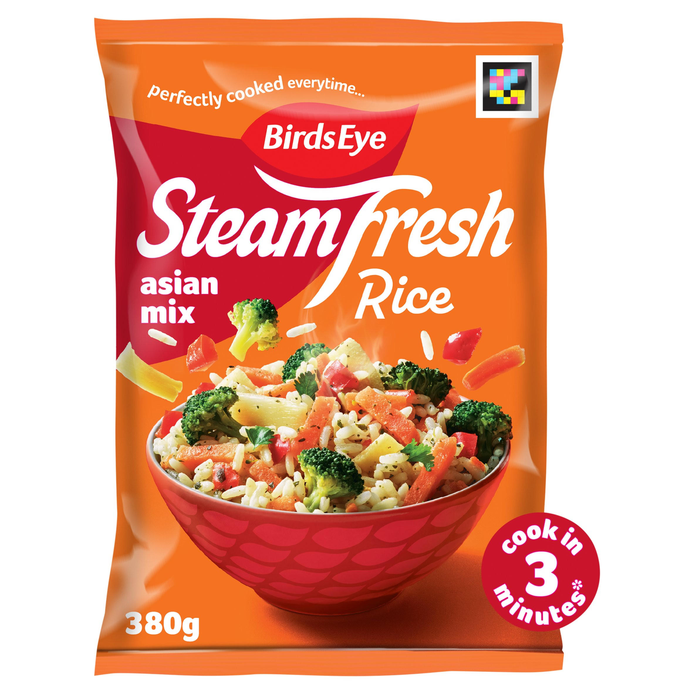 Birds Eye Steamfresh 2 Asian Mix Rice Steam Bags 380g