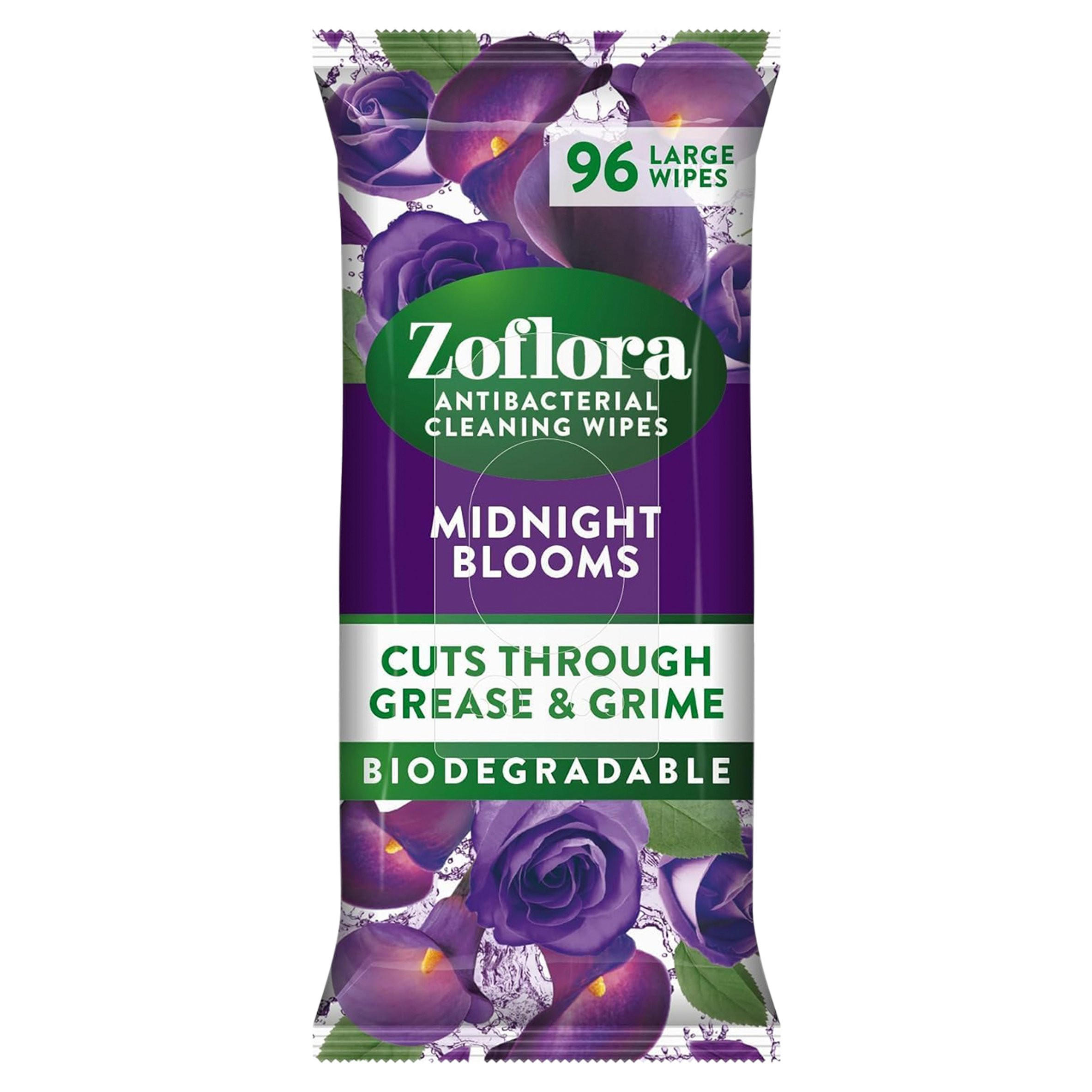Zoflora 96 Antibacterial Multi-Surface Cleaning Midnight Blooms Large Wipes