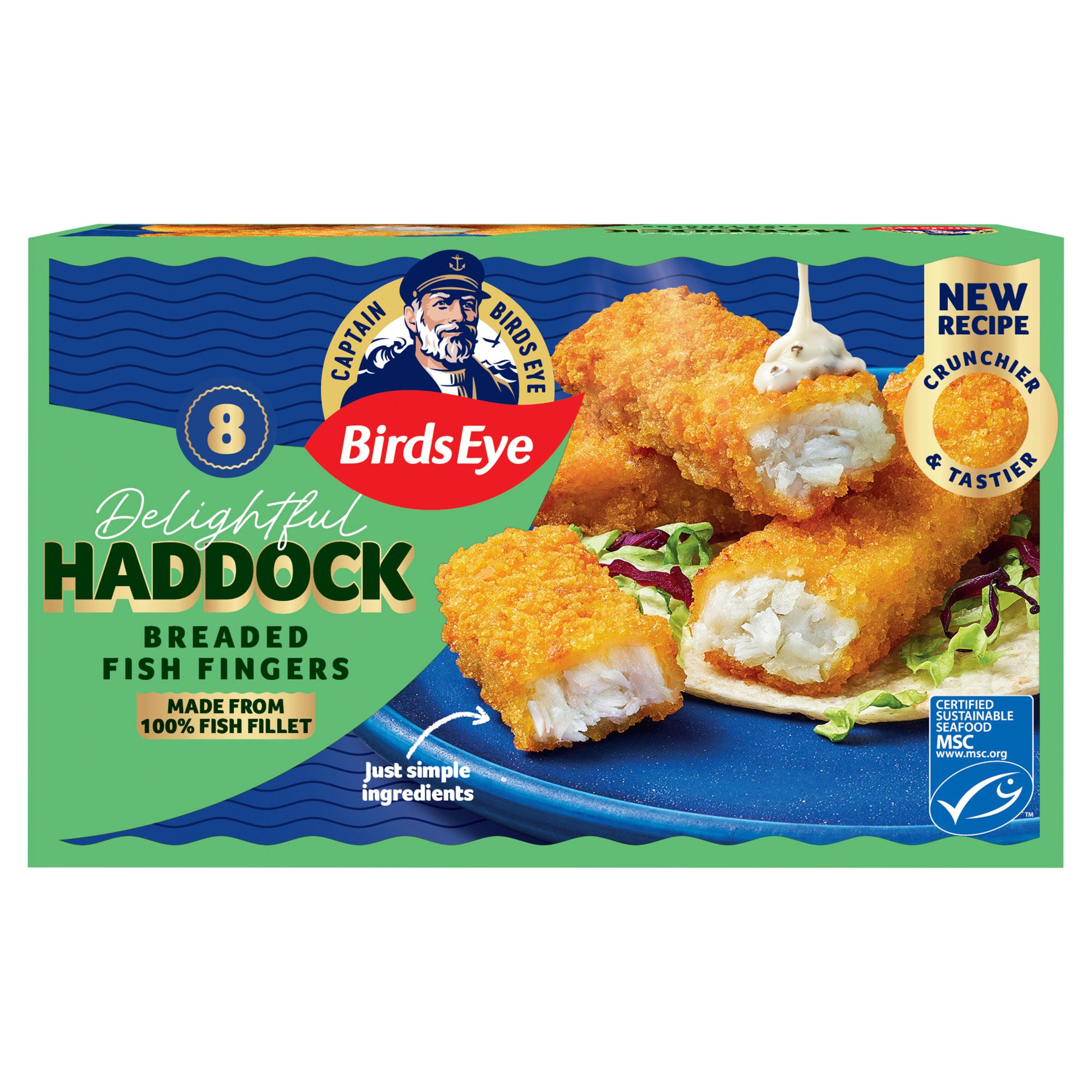 Birds Eye 8 Breaded Haddock Fish Fingers 240g