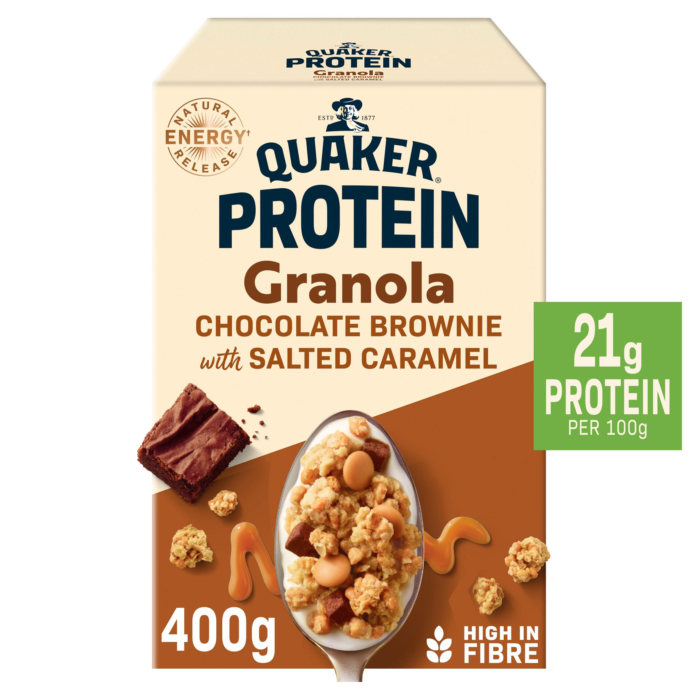 Quaker Protein Granola Chocolate Brownie & Salted Caramel 400g