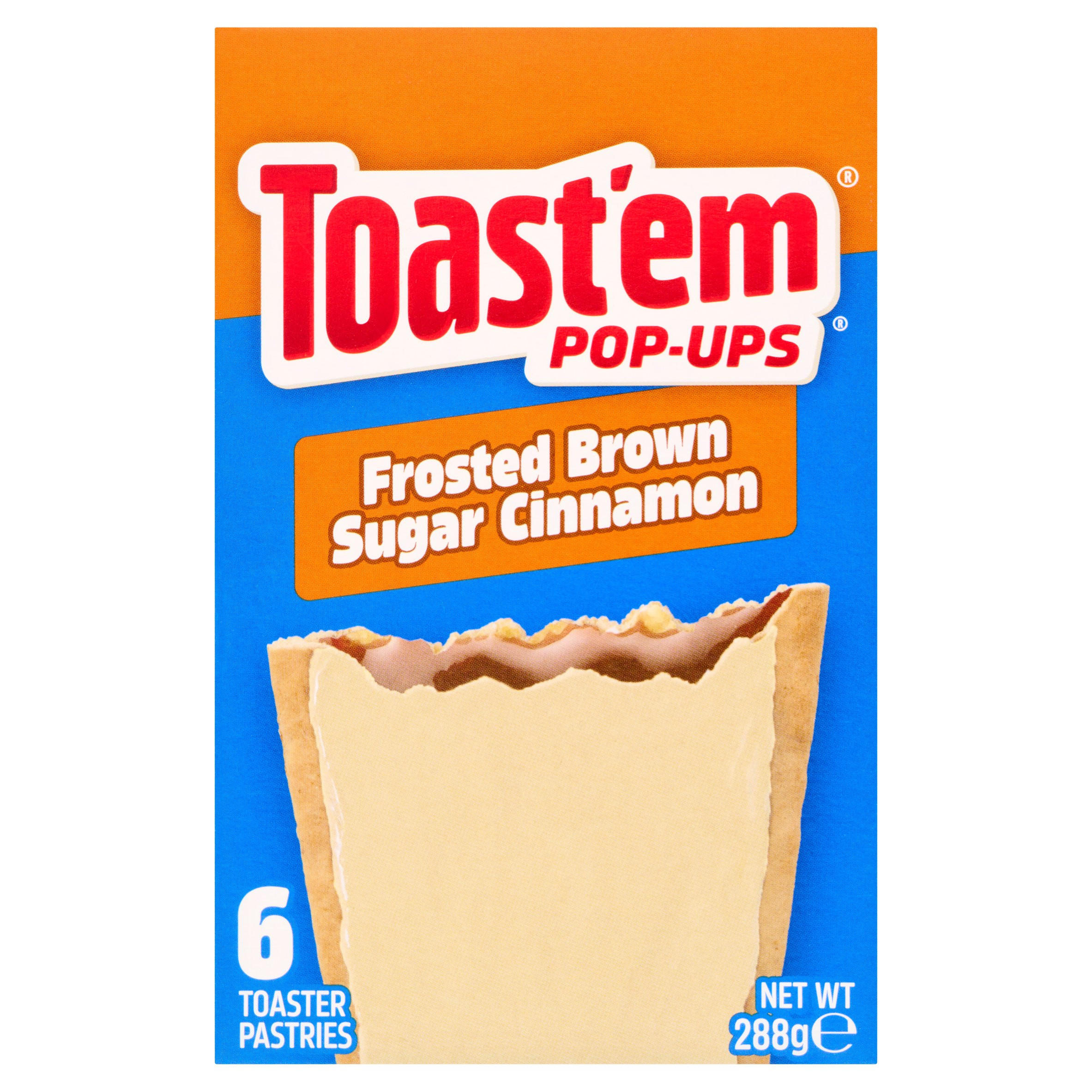 Toast'em Pop-Ups 6 Frosted Brown Sugar Cinnamon Toaster Pastries 288g