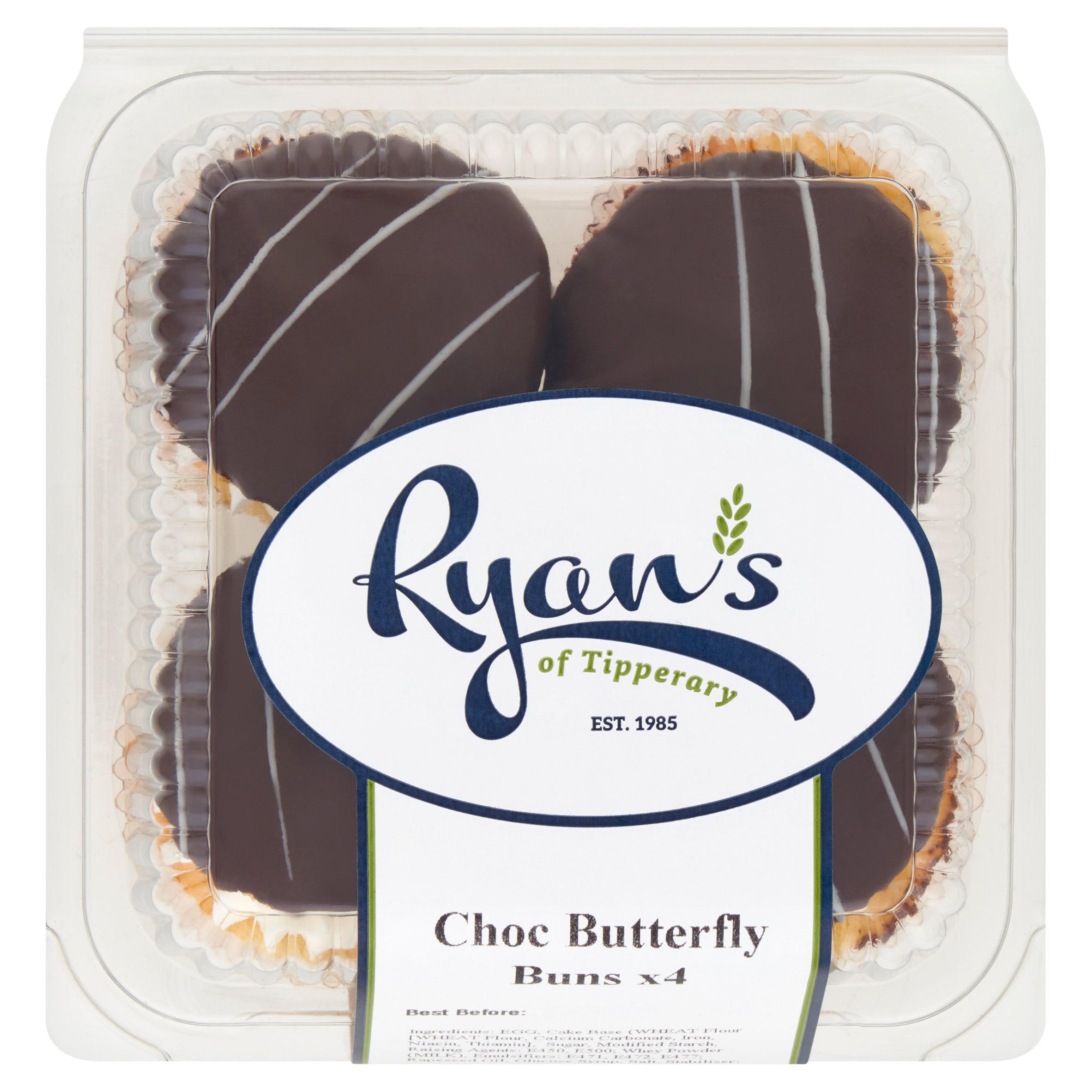 Ryan's of Tipperary 4 Choc Butterfly Buns 155g