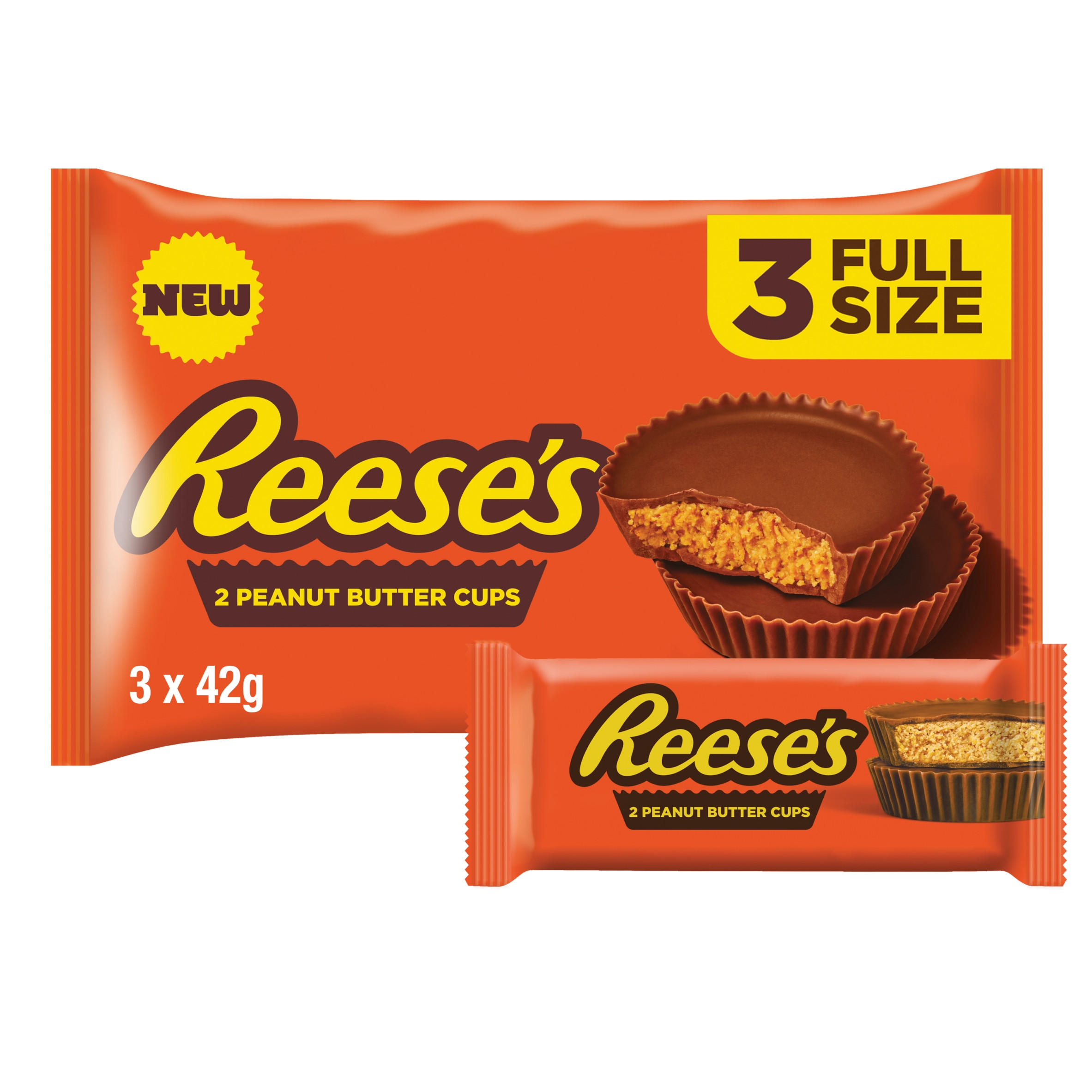 Reese's Milk Peanut Butter 2 Cups 42g x 3 Multipack