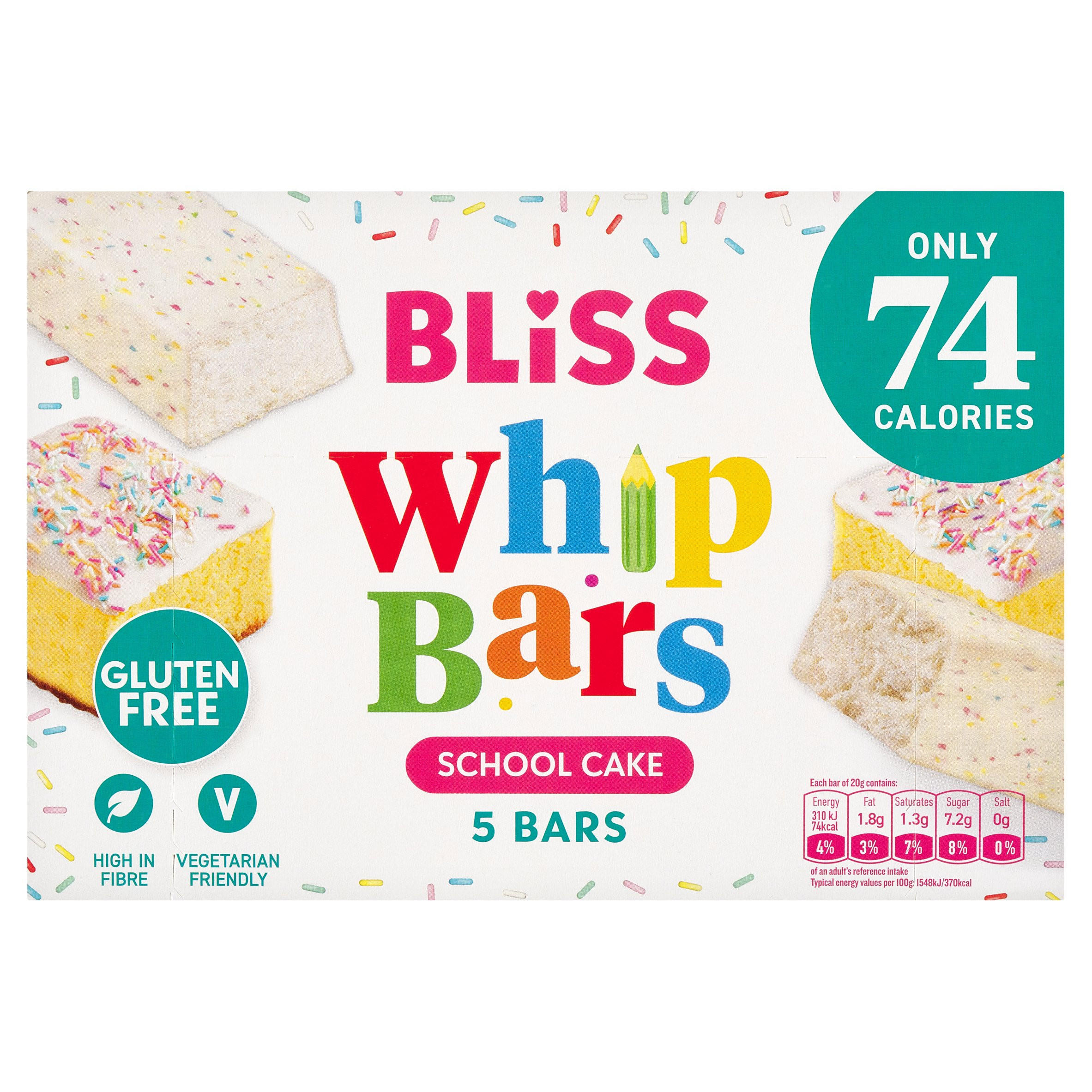 Bliss Whip Bars School Cake 5 x 20g (100g)