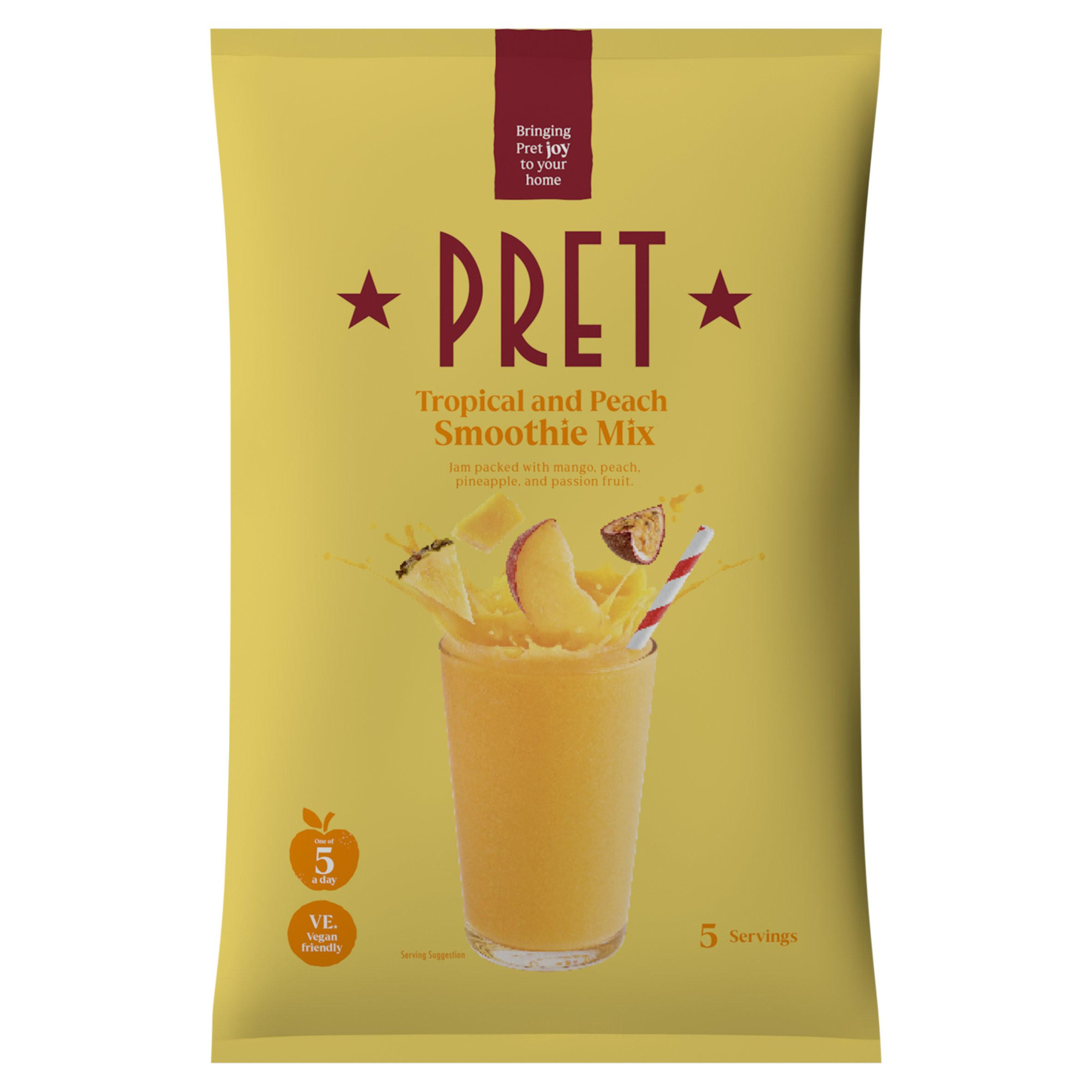 Pret Tropical and Peach Smoothie Mix 400g
