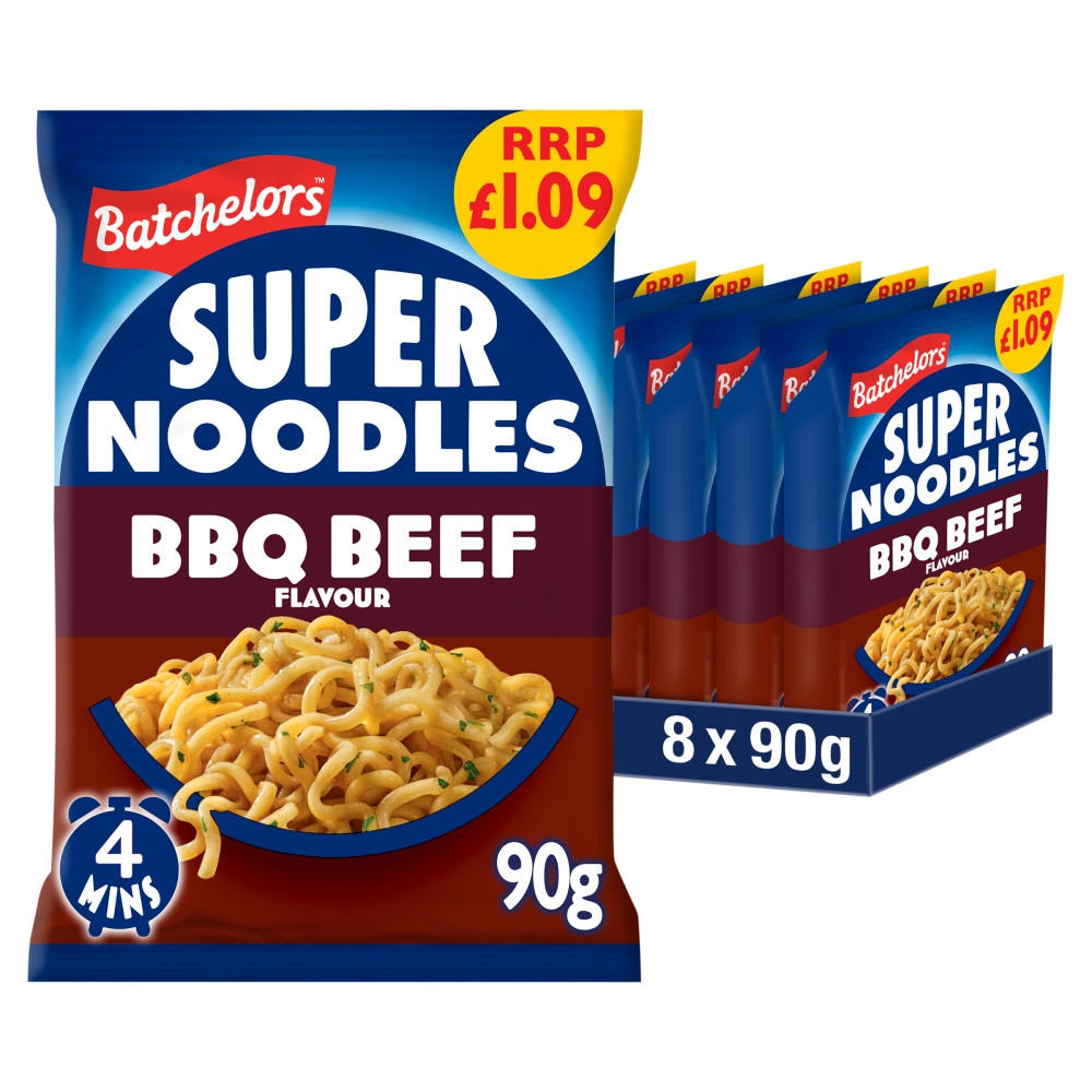 Batchelors Super Noodles BBQ Beef Flavour 8 x 90g