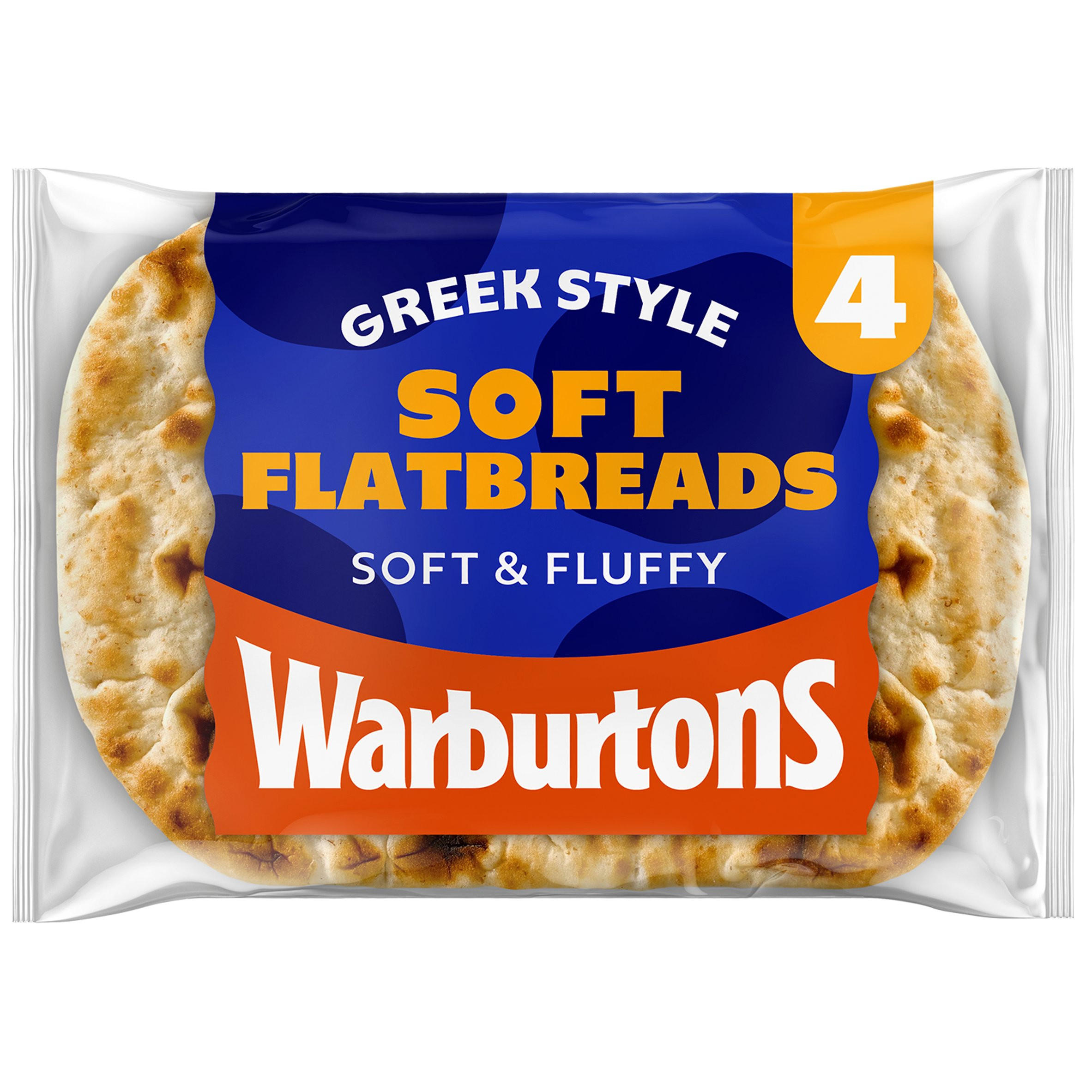 Warburtons 4 Greek Style Soft Flatbreads